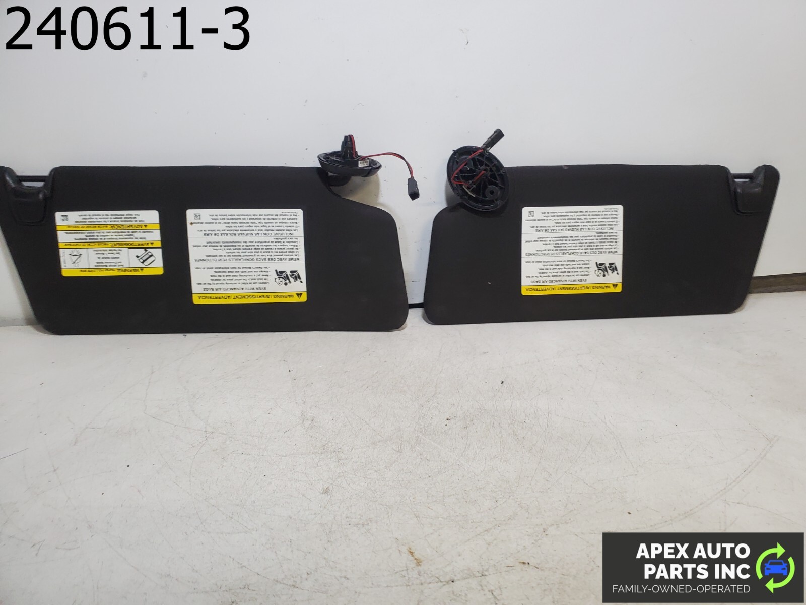 OEM 2012 Ford Explorer 3.5L Sun Visor Left Right HOMELINK BLACK Mirror Set