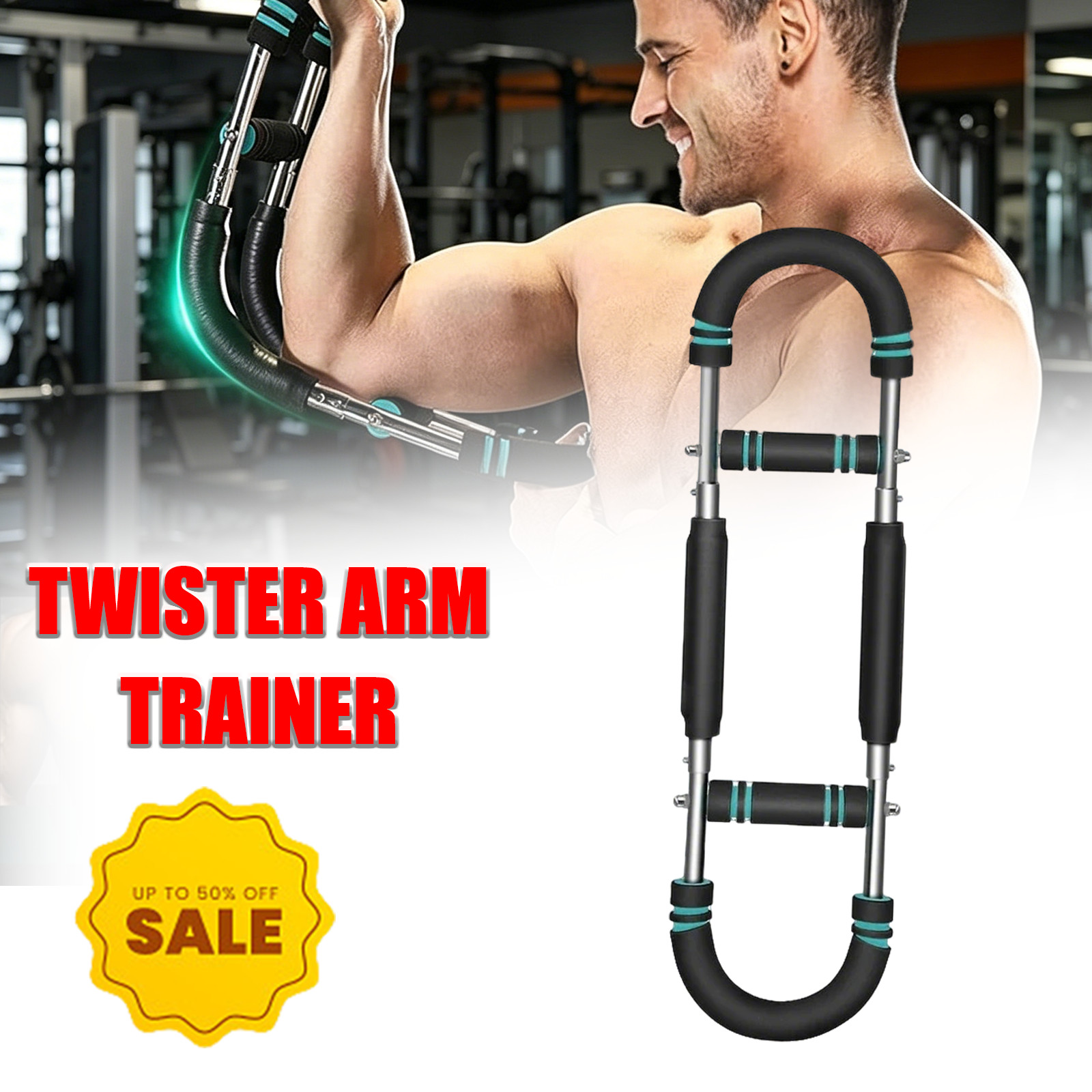 Twister Arm Trainer Adjustable Resistance 40-110lbs Chest Exerciser Upper Bod...