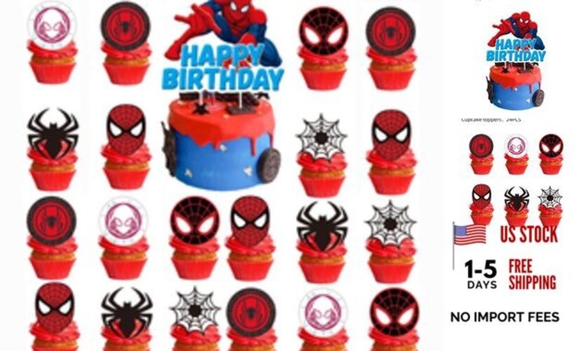 25PCS Cake Toppers Cupcake Toppers White/Light Shade 4 inches by 0.2 inches