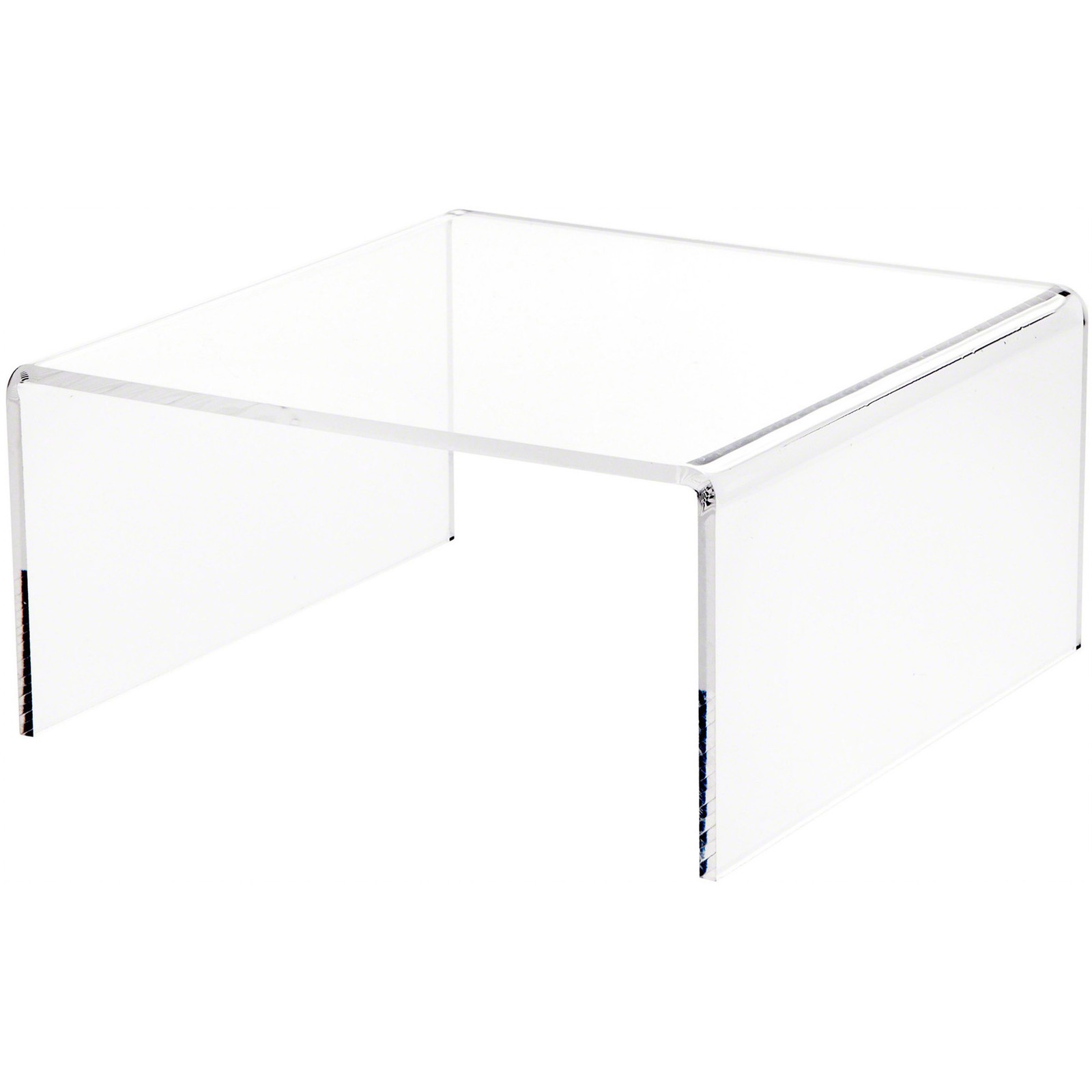Plymor Clear Acrylic Short Square Display Riser, 4.5" H x 9" W x 9" D