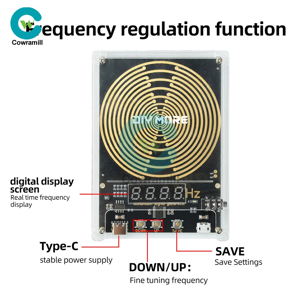 DC 5V 0.01-9999HZ Adjustable Frequency Schumann Wave Sine Wave signal Generator