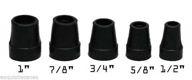 2 1"  25mm NEV-A-SLIP REPLACEMENT RUBBER TIPS FOR WALKING CANES STICKS CRUTCHES
