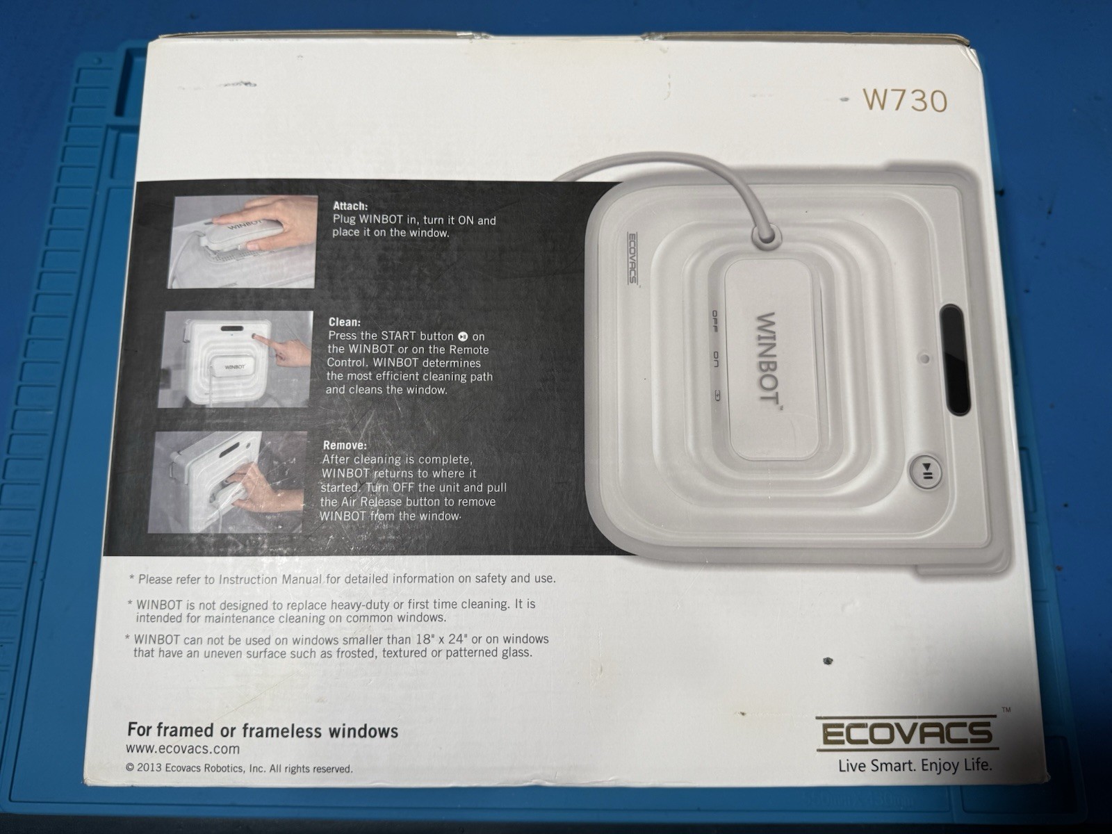 Ecovacs WINBOT W730 Window Cleaning Robot Framed Or Frameless Windows - Tested