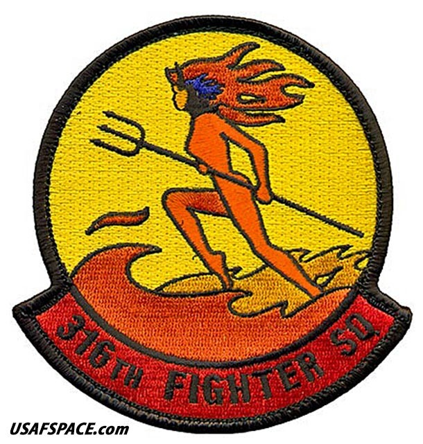 USAF 316TH FIGHTER SQ - 9 AF -ACC- McEntire JNGS, SC - ORIGINAL VEL PATCH