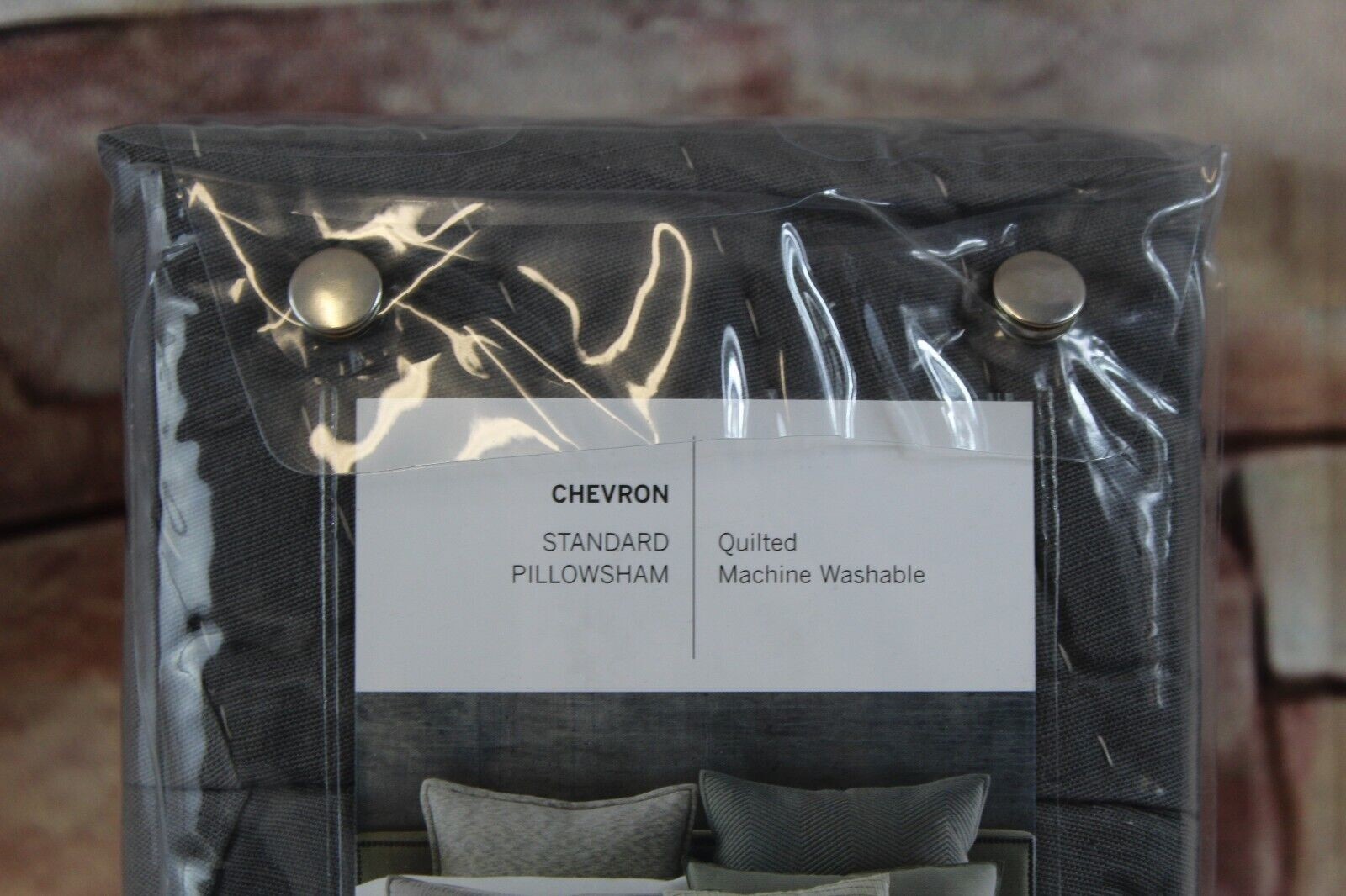 OAKE STANDARD PILLOW SHAM COLOR GREY NIP