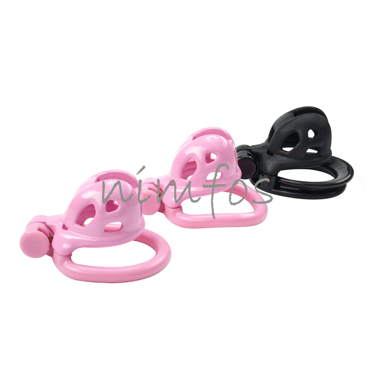 Mini Male Chastity Device Cobra Cage with 4 Ring Sleeve Lock Ring Belt