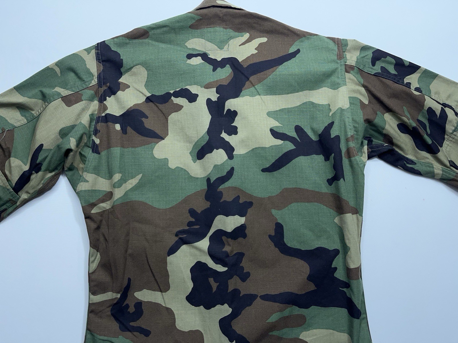 Golden MFG Hot Weather Woodland Camo Combat Jacket Mens Size Small Long NEW