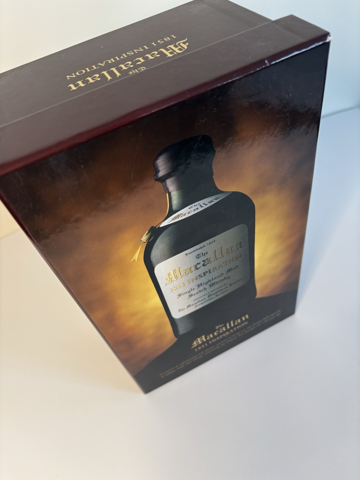 Macallan 1851 Inspiration Scotch Whisky Empty Bottle in Satin Lined Box