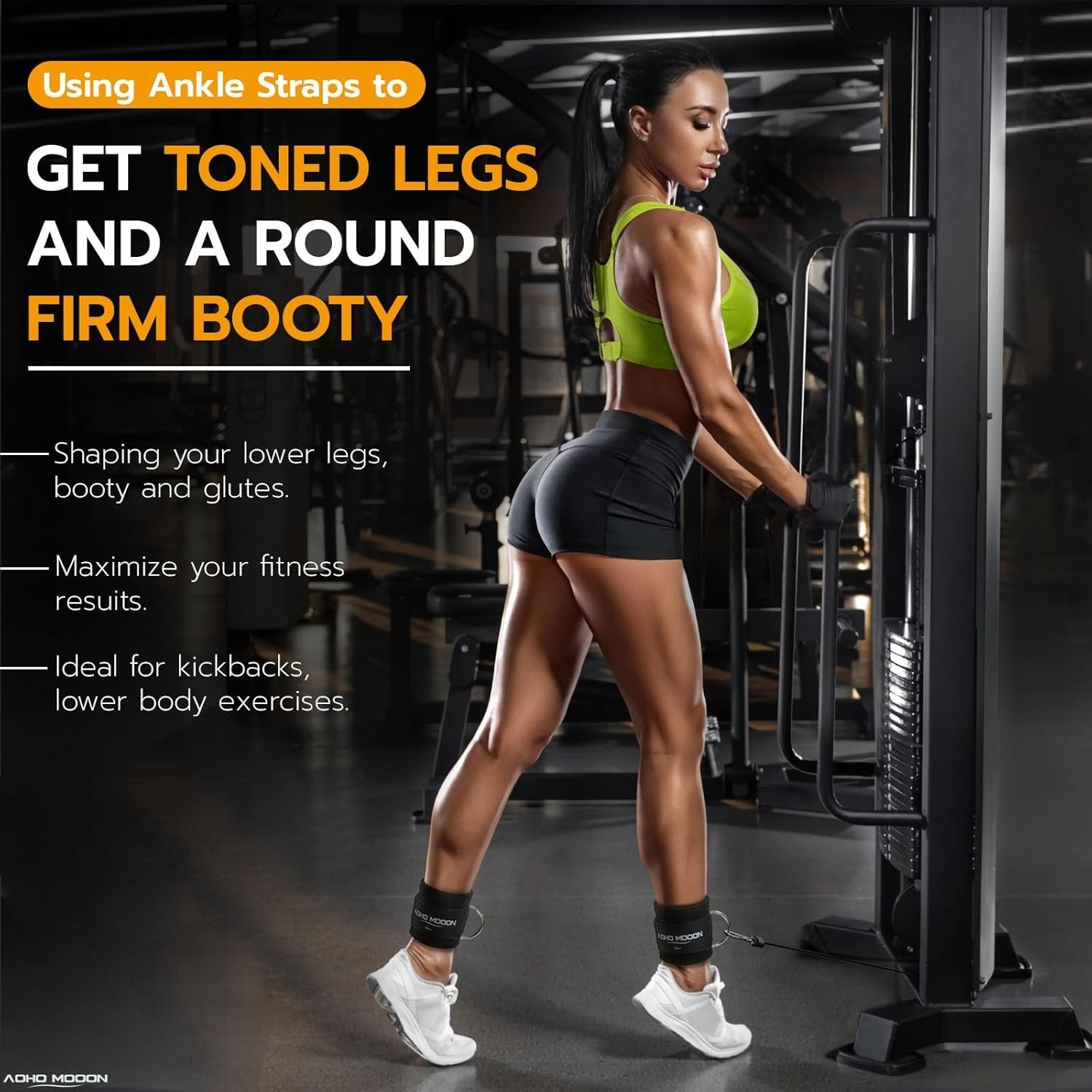Durable Adjustable Ankle Straps for Cable Machines – Perfect for Glute Workouts