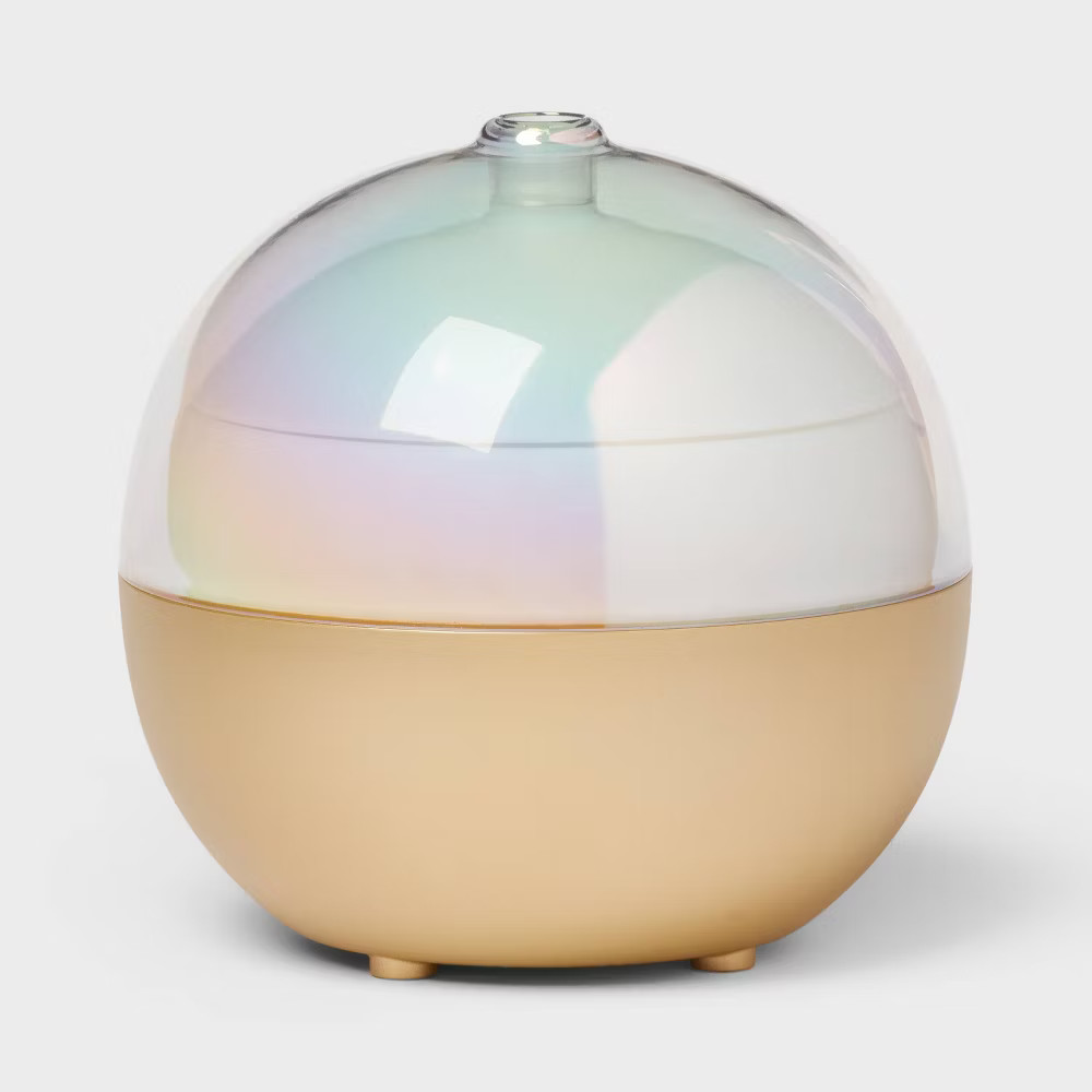Threshold Large Round Diffuser Humidifier w/ Iridescent Top & Gold Base Electric