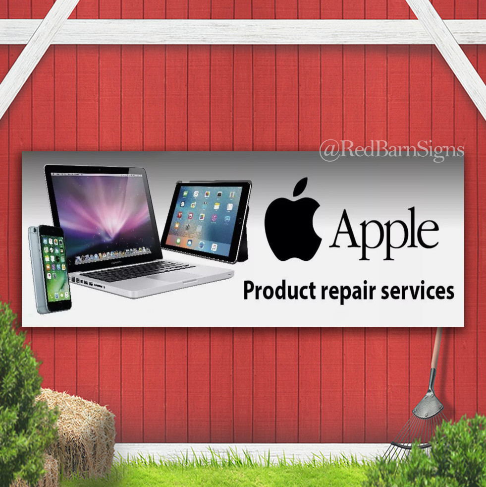 APPLE PRODUCT AND COMPUTER REPAIR Banner sign with grommets
