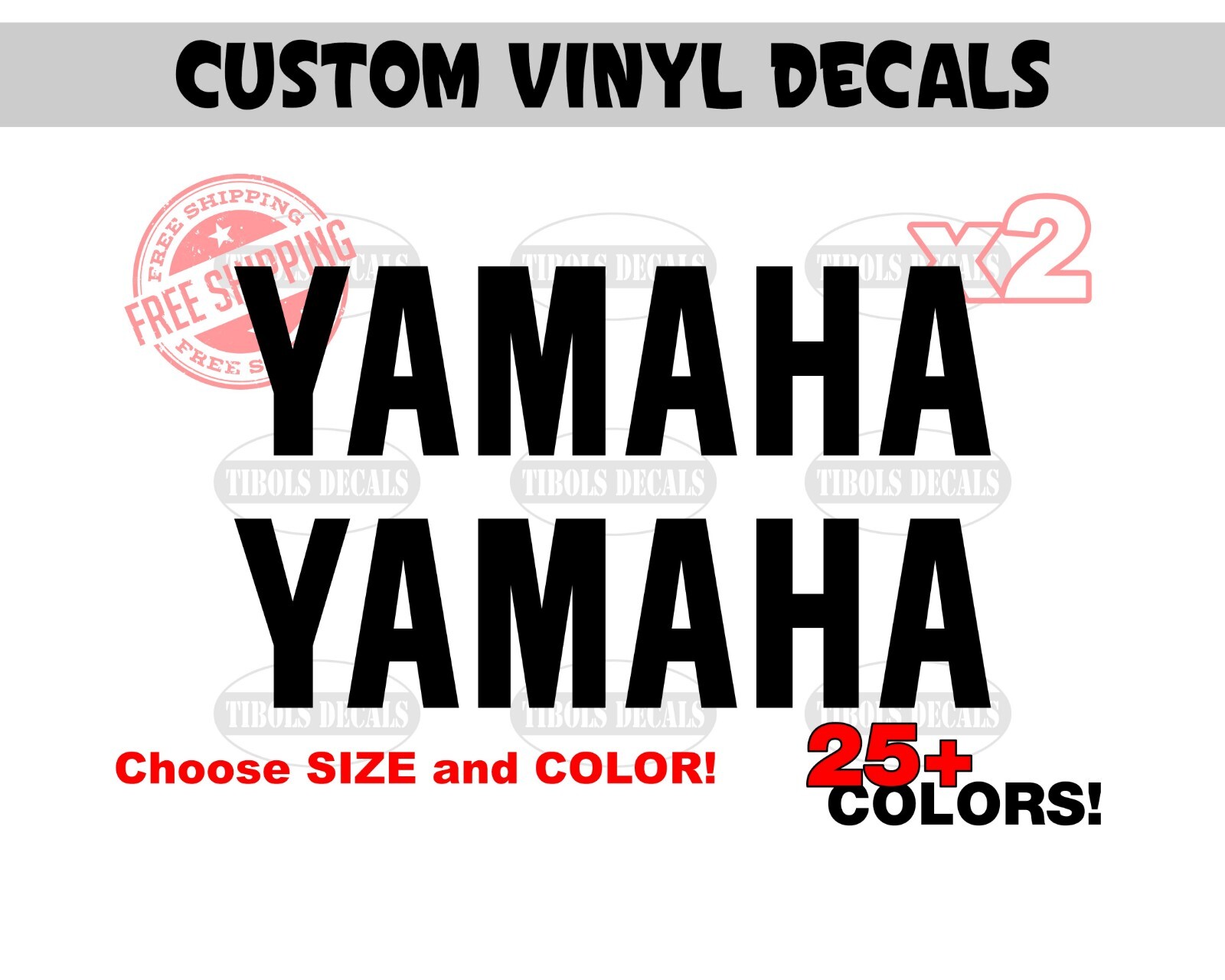 2x YAMAHA Decals Yamaha Stickers (1 pair) Helmet Jetski  PWC Bike ATV UTV Boats