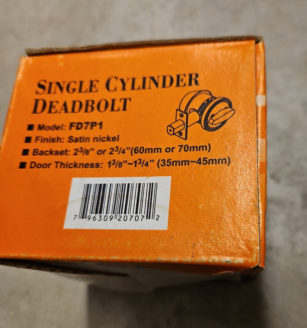 Grade 2 Deadbolt Requiring 3hr Rating FD7P1 - DS65UL - ISP -