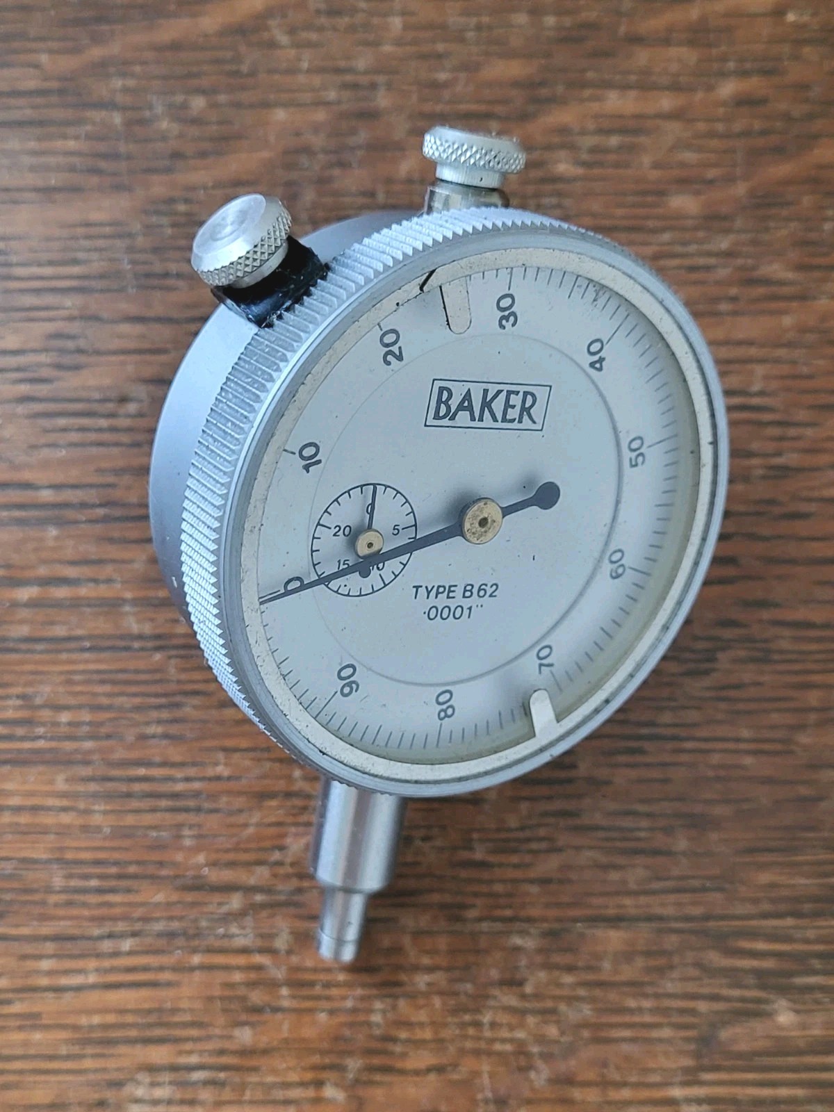 Baker Type B62 Dial Gauge .0001" Range 0.25" w/Box Machinist Tool