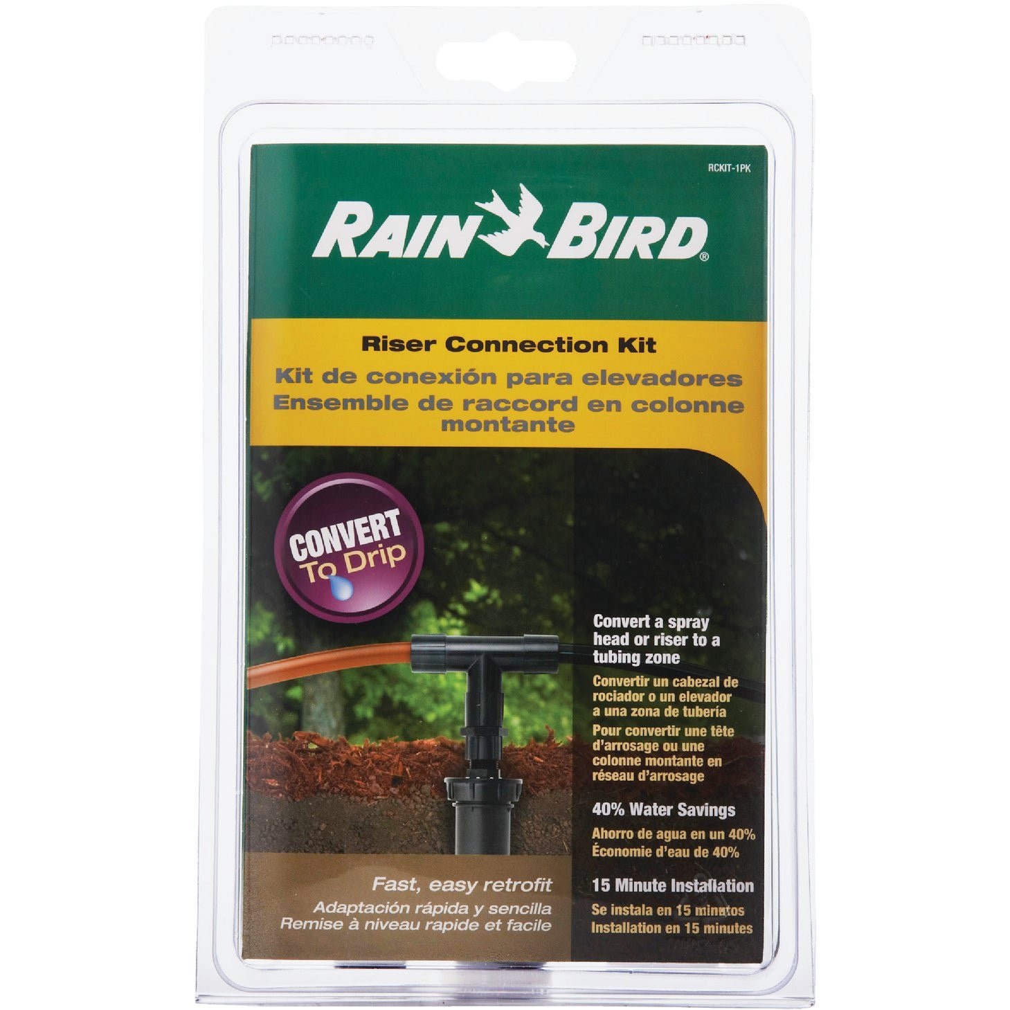 Rainbird RCKIT-1PK Riser Connection Kit, Use With 1800 Spray Head or 1/2" irrig