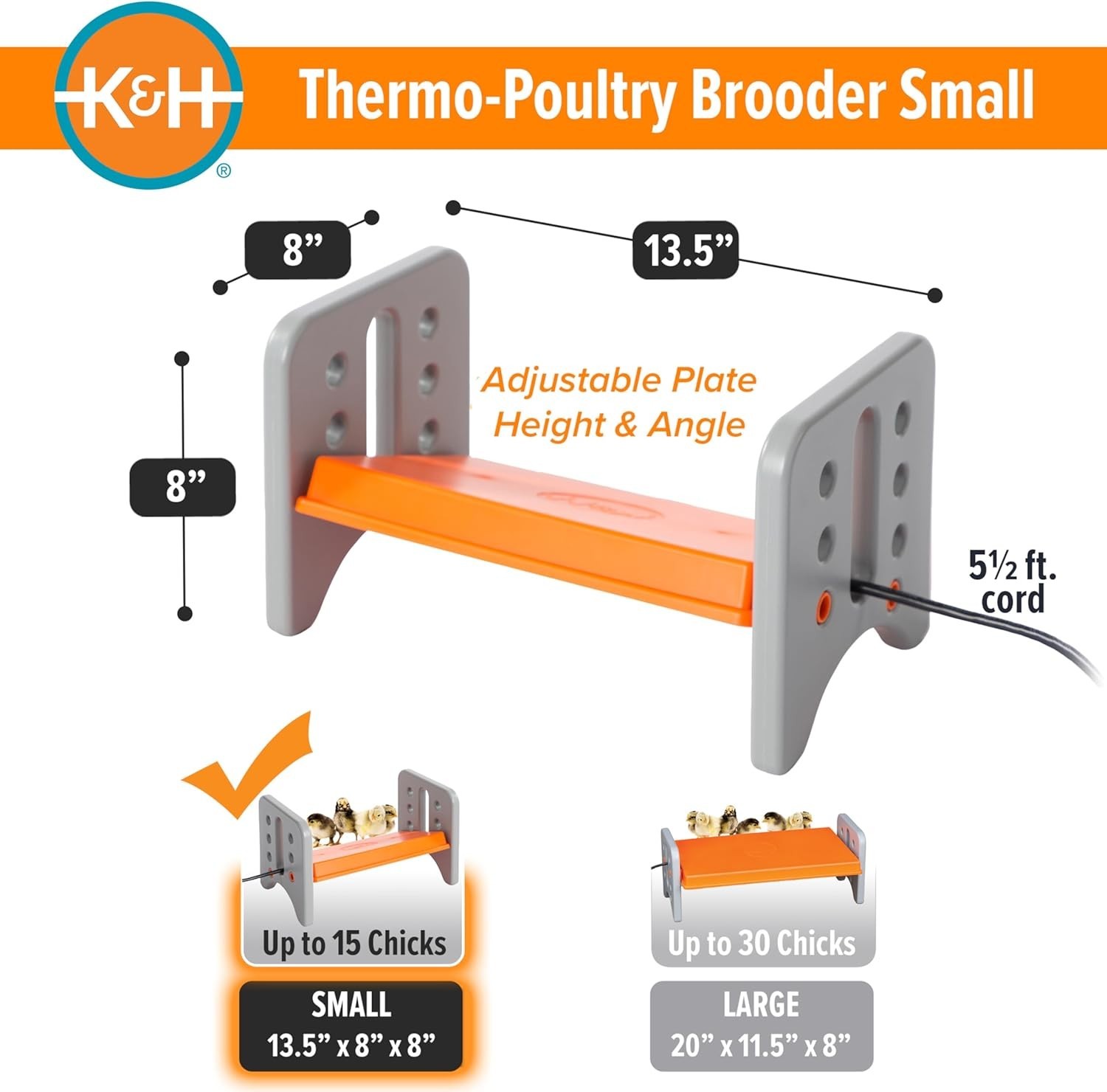 Chicken Brooder Heater for Chicks Ducklings, Adjustable Heating Plate for Bro...