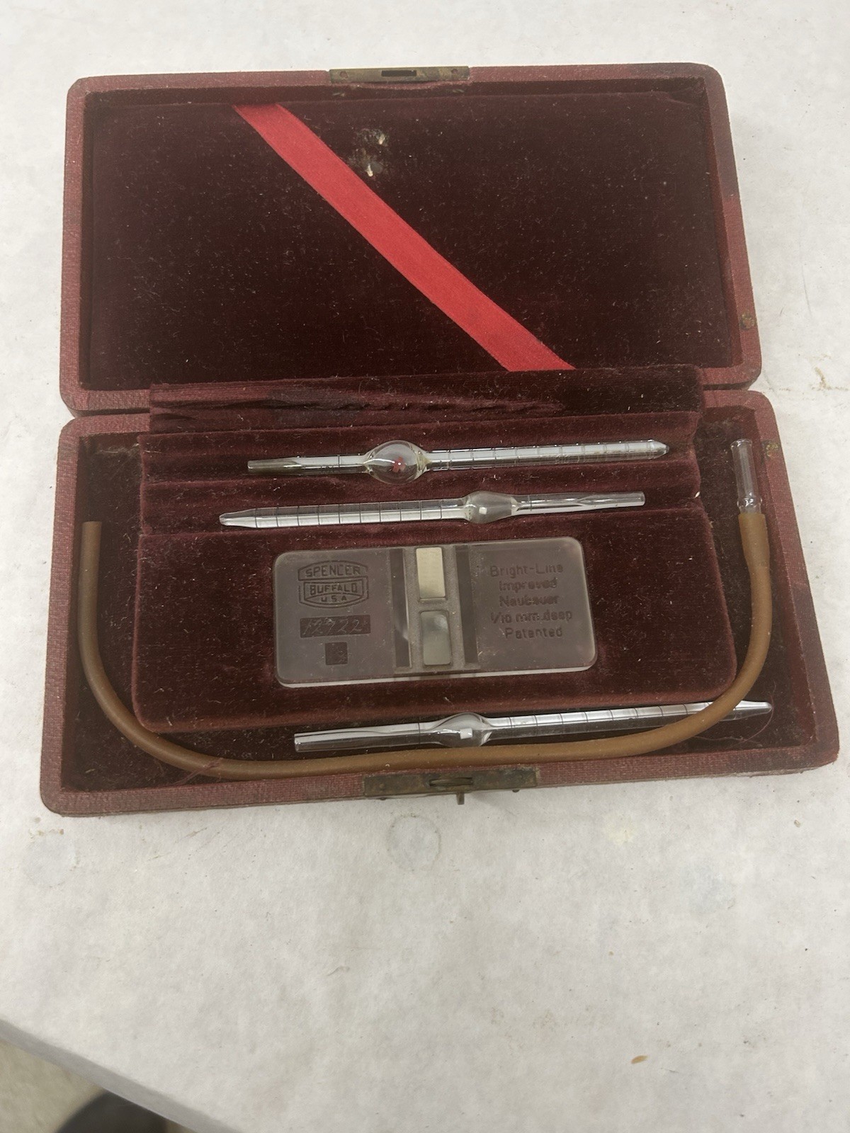 VINTAGE AO AMERICAN OPTICAL SPENCER BRIGHT-LINE HEMACYTOMETER SET W/ CASE