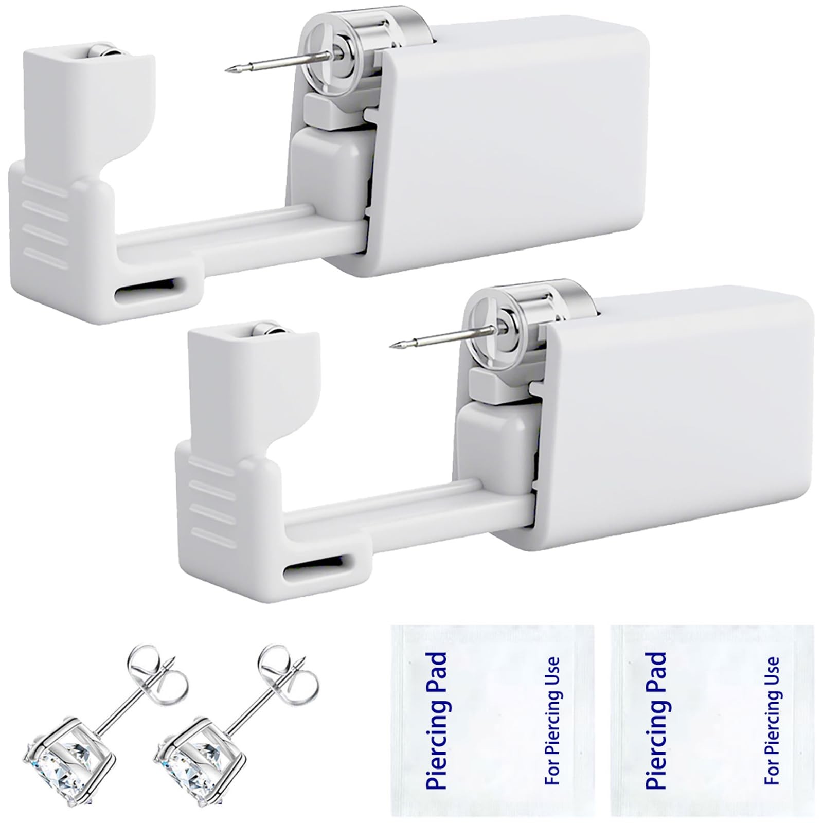 Ear Piercing Gun, Disposable Kit with CZ 3 Piece Set, 5mm