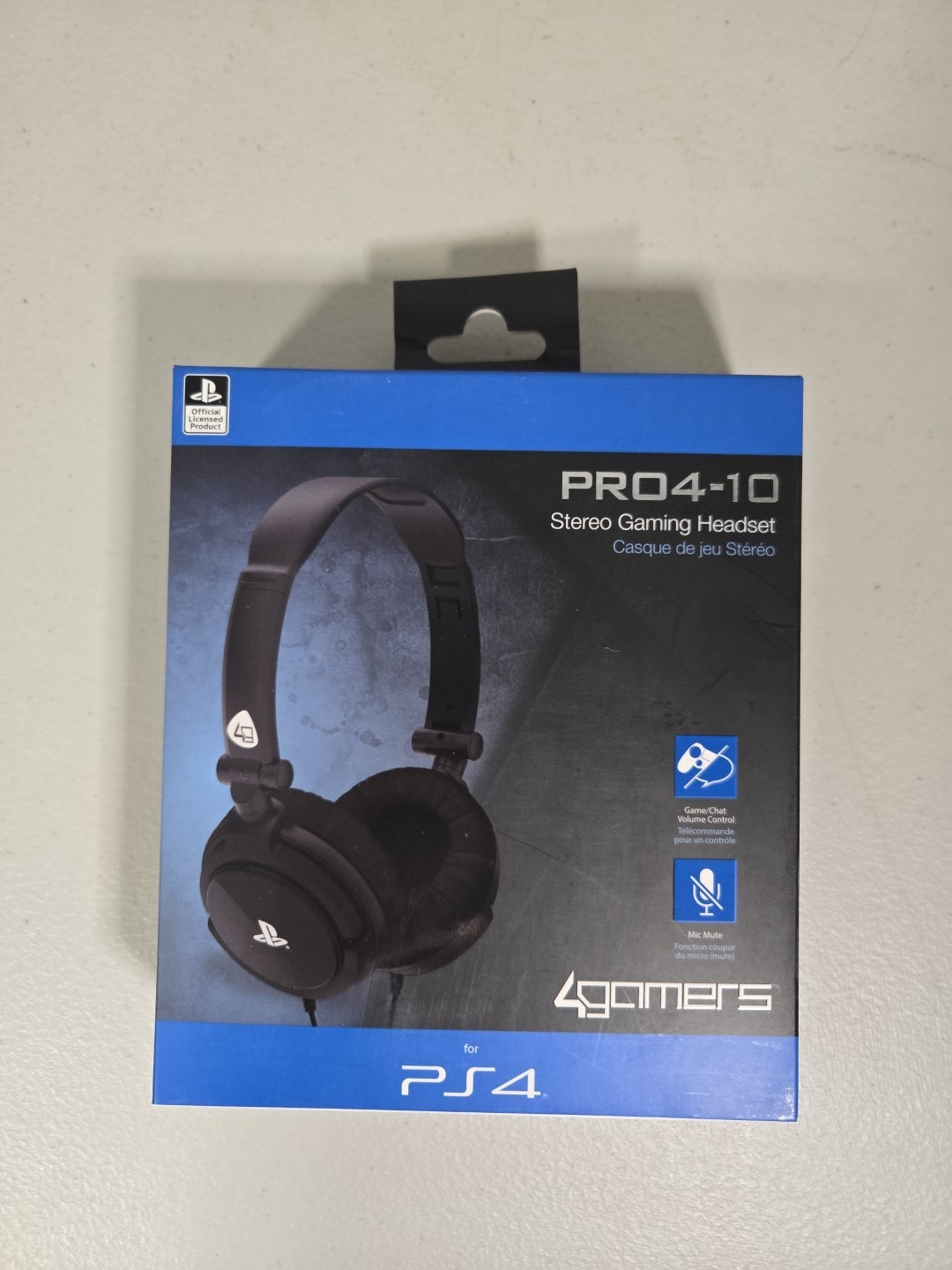 STEREO Gaming Headset 4GAMERS PRO 4-10 Black PS4 NEW