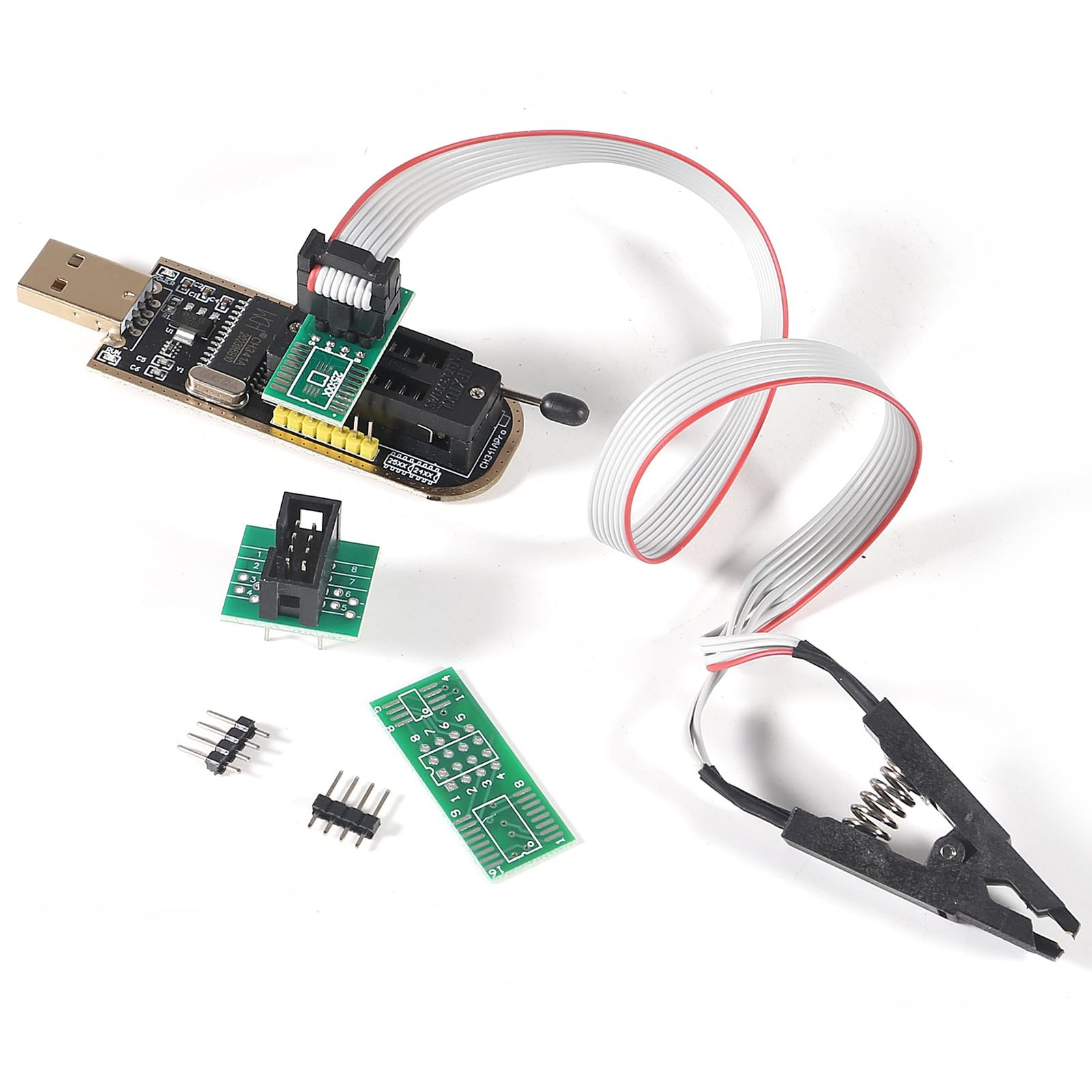 ACEIRMC SOIC8 SOP8 Flash Chip IC Test Clips Socket Adpter Double Clip+ USB
