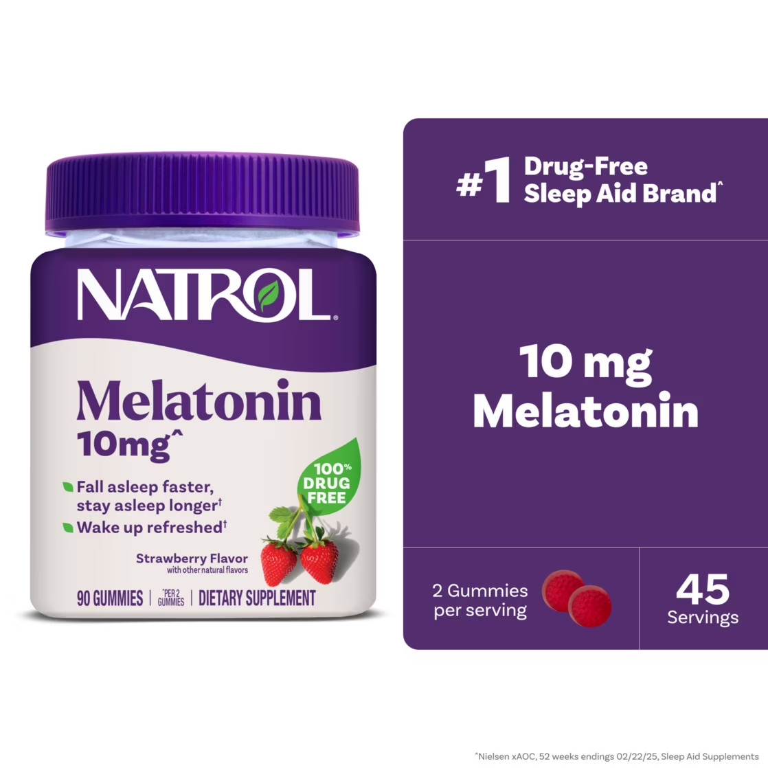 Natrol Melatonin 10 Mg Strawberry Flavor - 90 Gummies