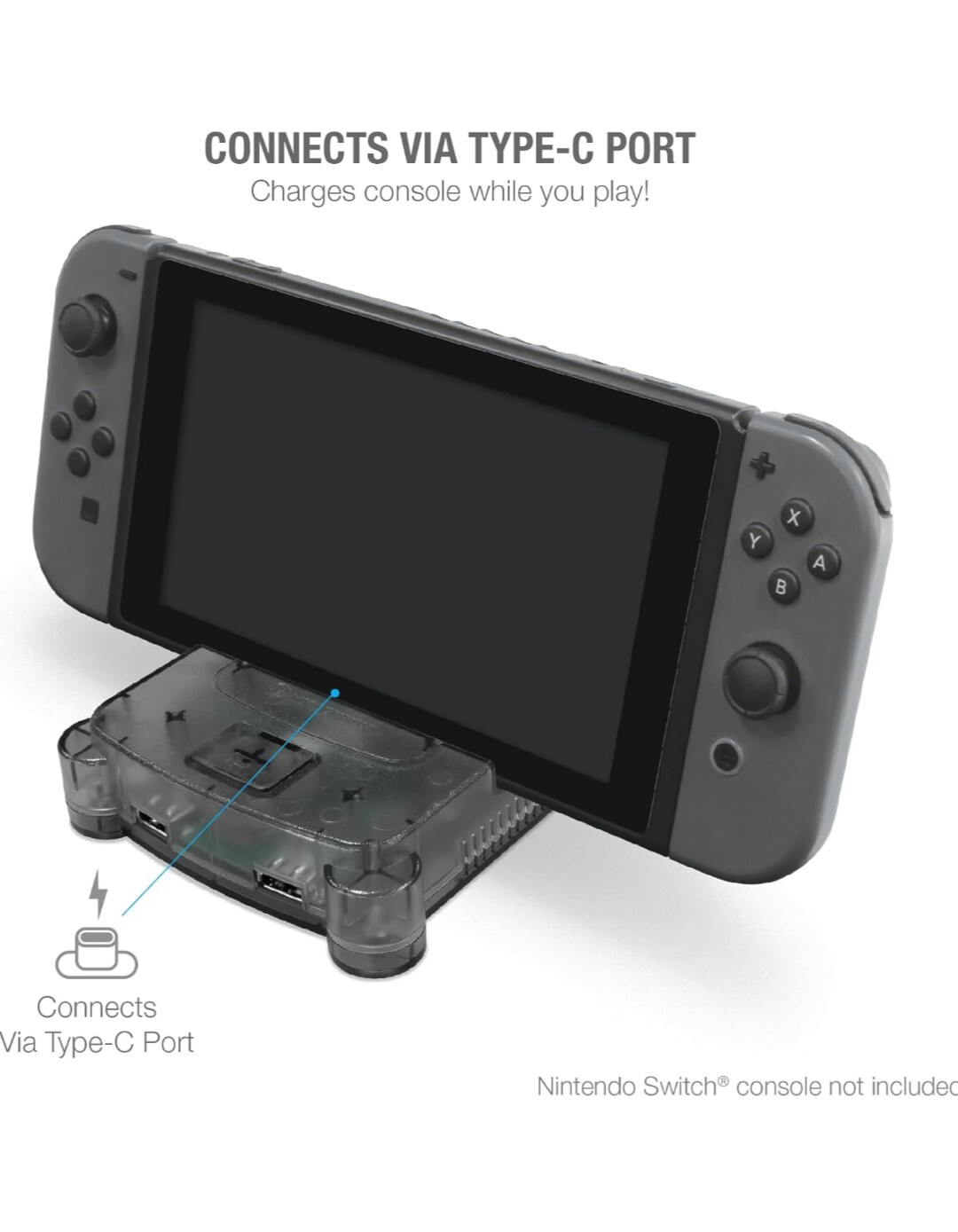 Hyperkin RetroN S64 Console Dock For Nintendo Switch Smoke Gray *Open Box* #42