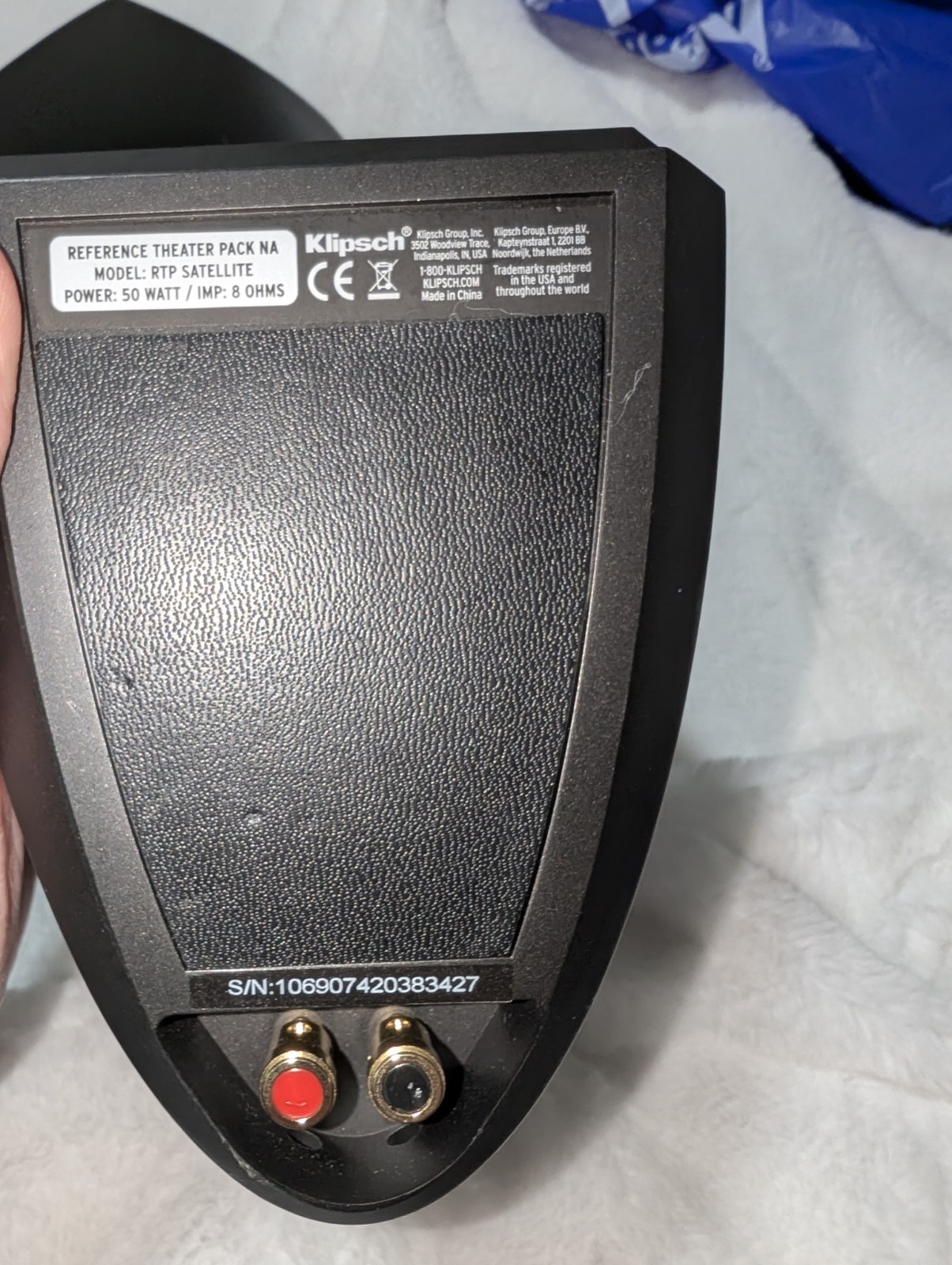 Klipsch 50W 8 OHMS Reference Theatre Satellite Speakers tested working 1pc