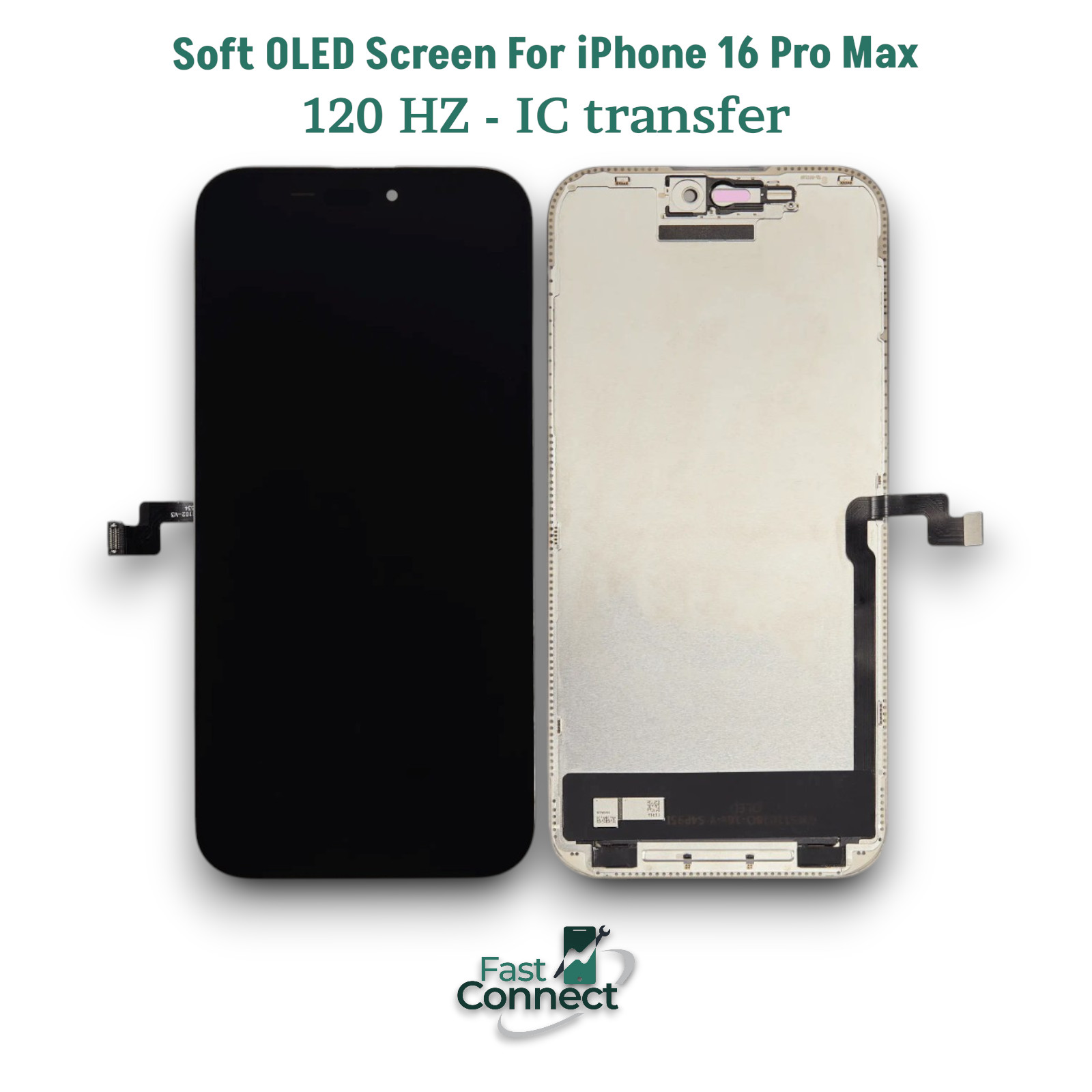 iPhone 16 Pro Max Soft OLED Screen Display Digitizer Replacement OEM Quality