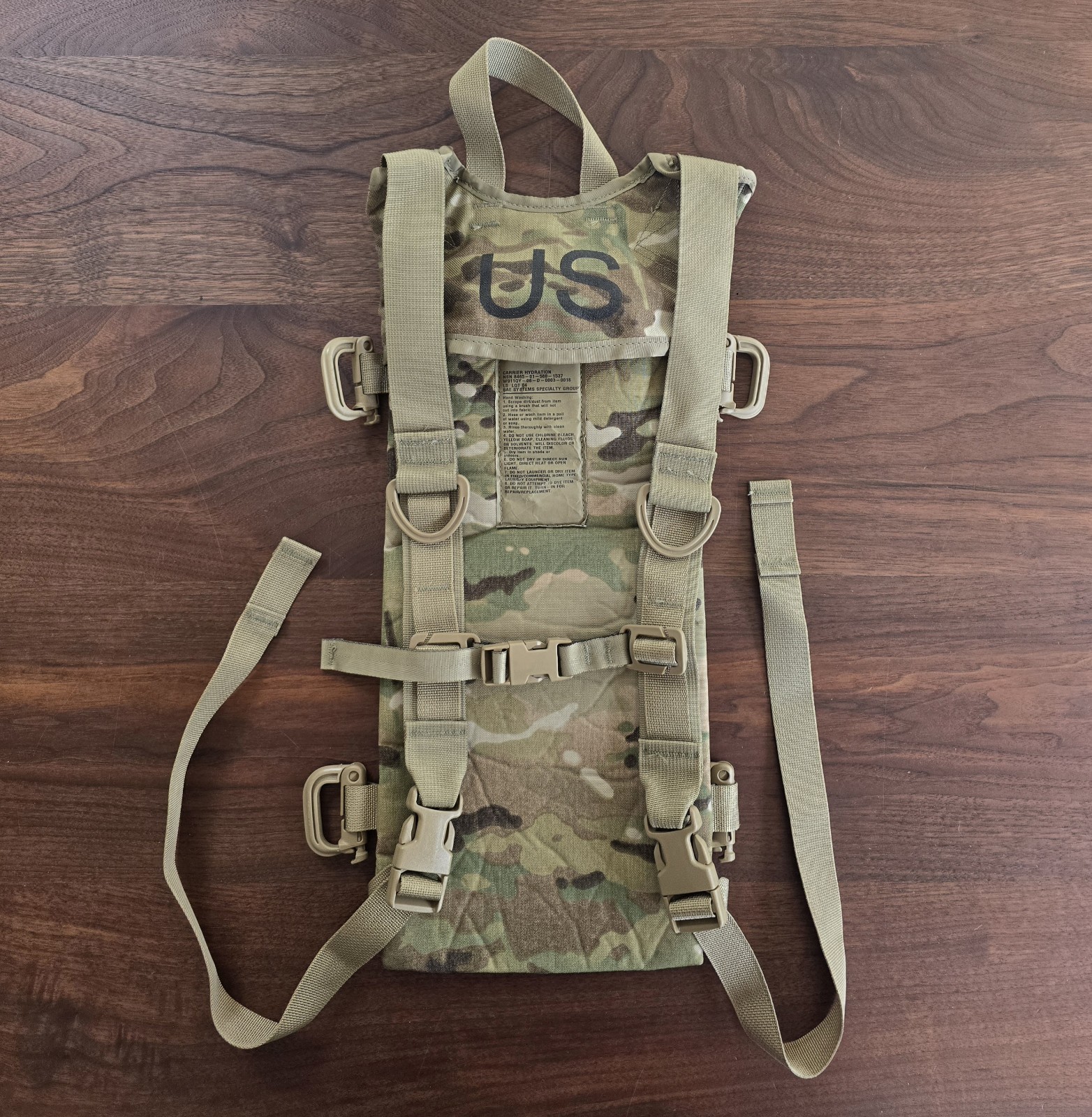 USGI Molle II Multicam Hydration System Carrier No Bladder EXC 8465-01-580-1537