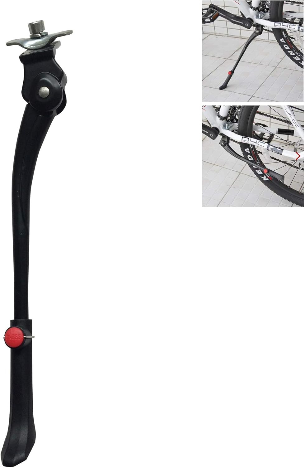 Bike Kickstand,Bicycle Aluminum Alloy Kickstand Adjustable for 24-29 Inch Bicycl