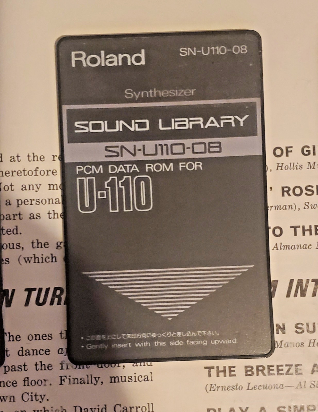 Roland SN-U110-08 Synthesizer Sound Library  Rom Card For U-110