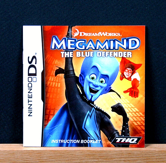 MEGAMIND THE BLUE DEFENDER  Manual Only (Nintendo DS ) NTSC-U/C