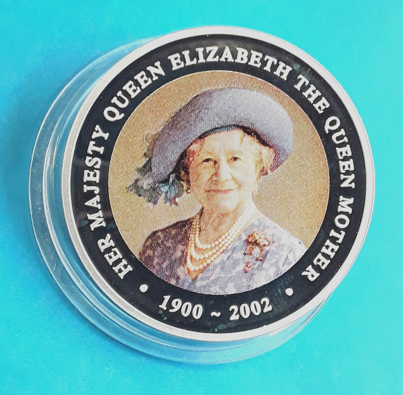 2002 COOK ISLAND'S $1 PROOF .999 1oz 31.63g LIFE OF THE QUEEN MOTHER 1900 - 2002