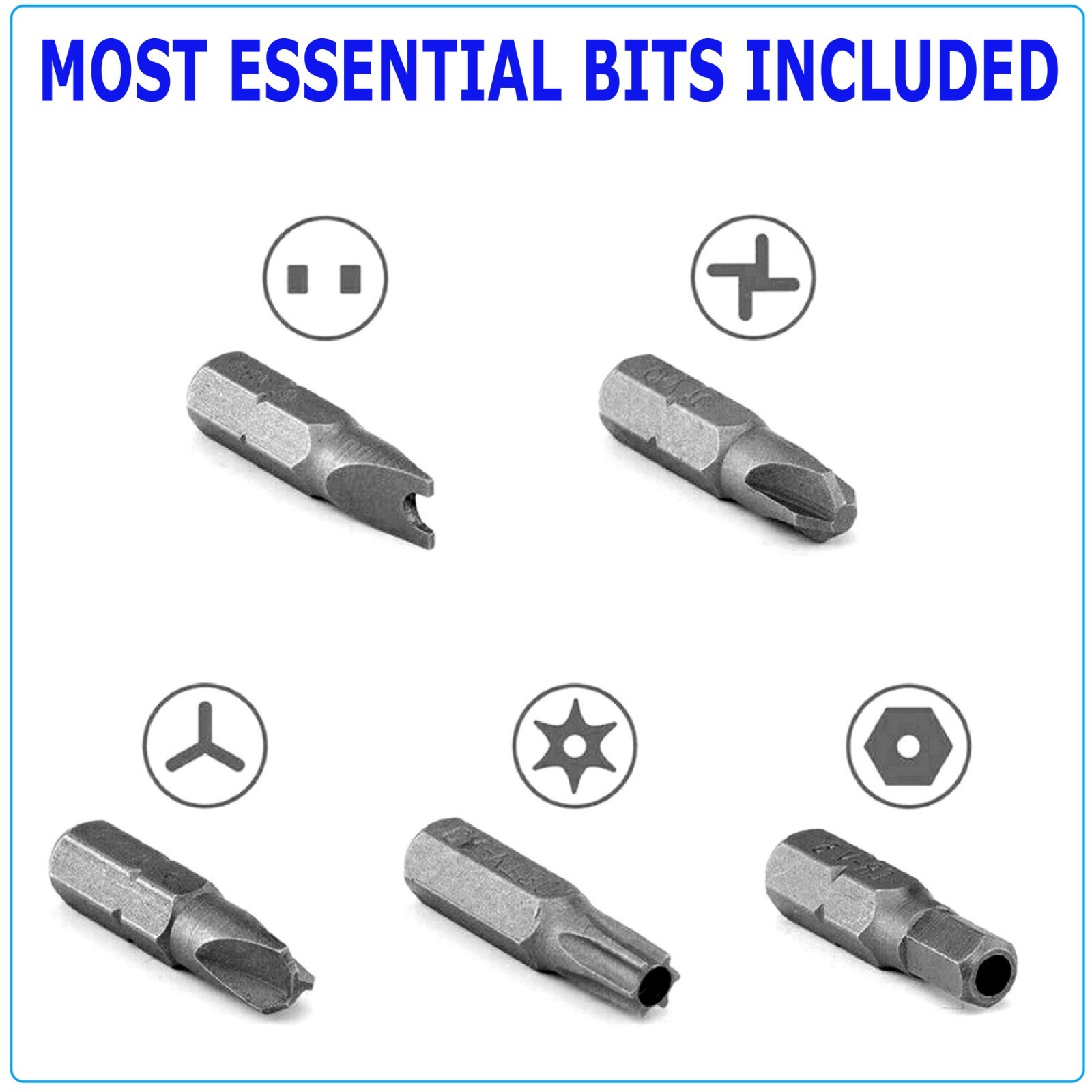 33 Torx Bit Set Tamper Proof Security Torq Hex Star Spanner Tri Wing Screwdriver