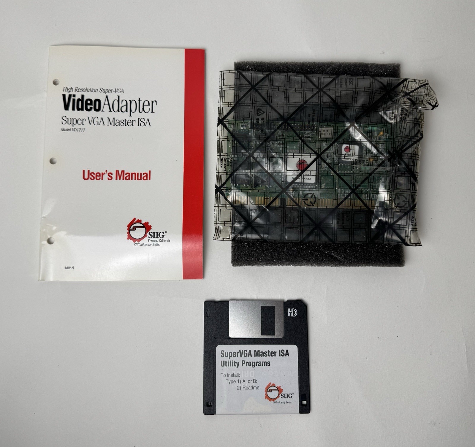 VTG 1995 SIIG VDV1717 Video Adapter Super VGA Master ISA AT PC Compatible
