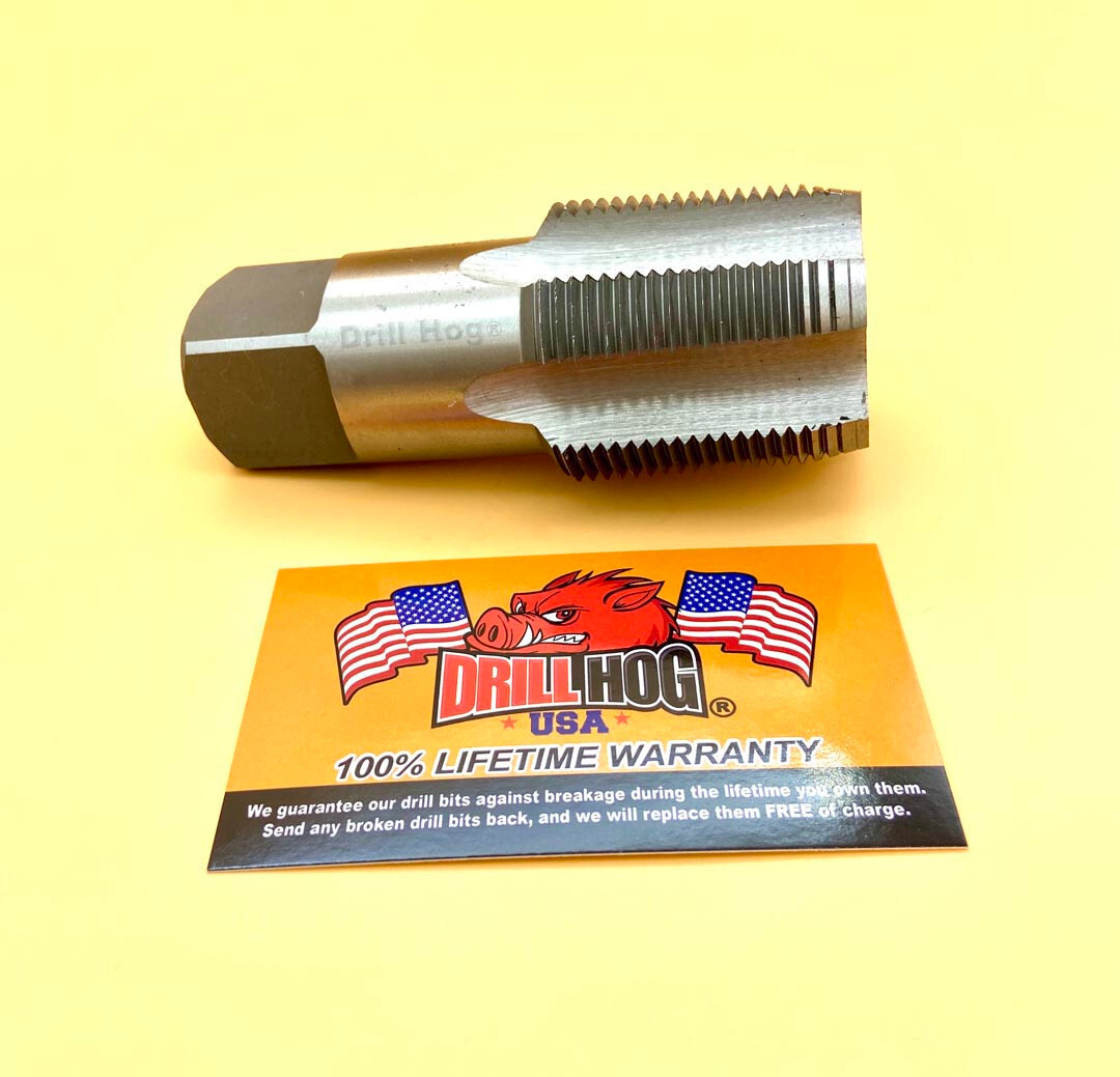 1-1/4" Pipe Tap 1-1/4"-11.5 Tap NPT Pipe Threader Drill Hog® Lifetime Warranty
