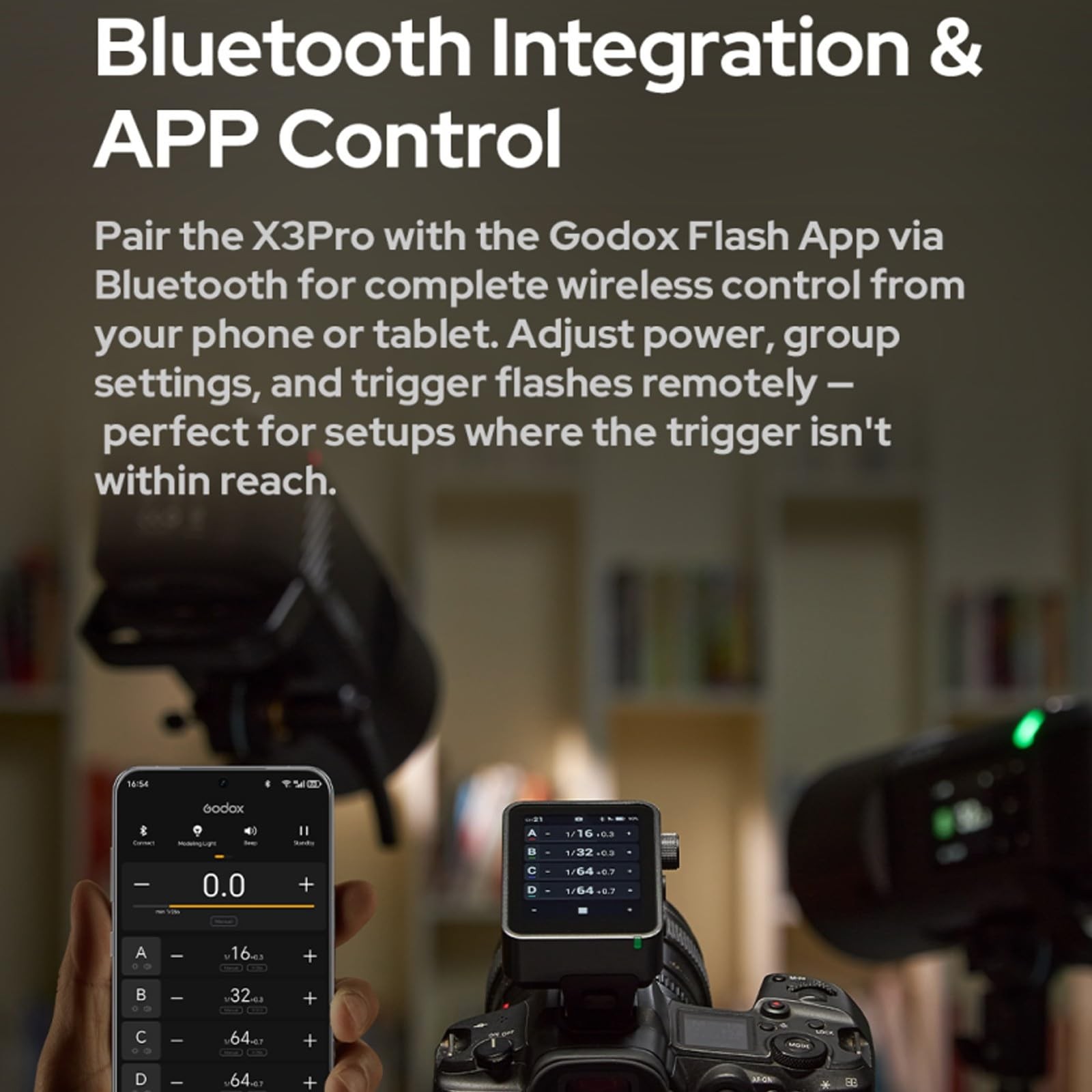 Godox X3 Pro S X3Pro S Touchscreen TTL Flash Trigger for Sony, 2.4G...