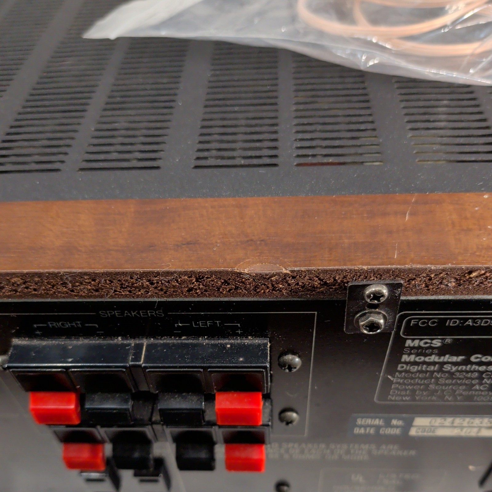 MCS 3249 Modular Component Systems Digital Synthesized Stereo Receiver