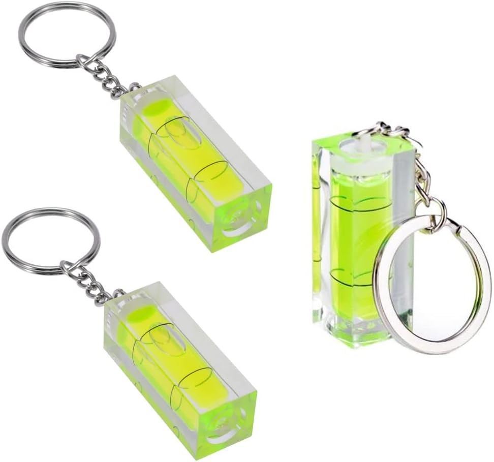 3Pcs Keychain Spirit Bubble Level Mini Pocket Tool 15x15x40mm Spirit Levels Meas