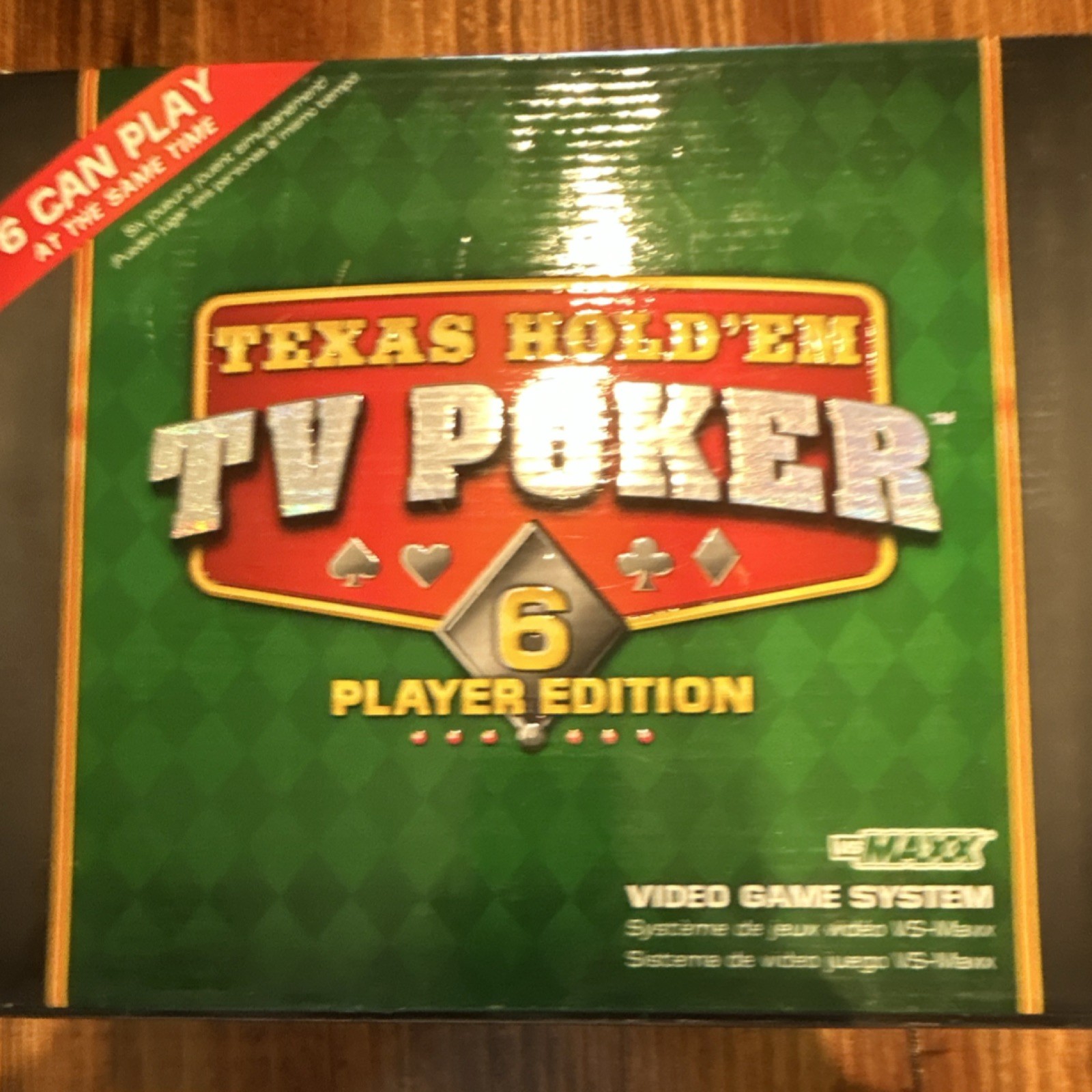 Senario Texas Hold'Em TV Poker 6 Player Plug & Play LCD Game Console Black
