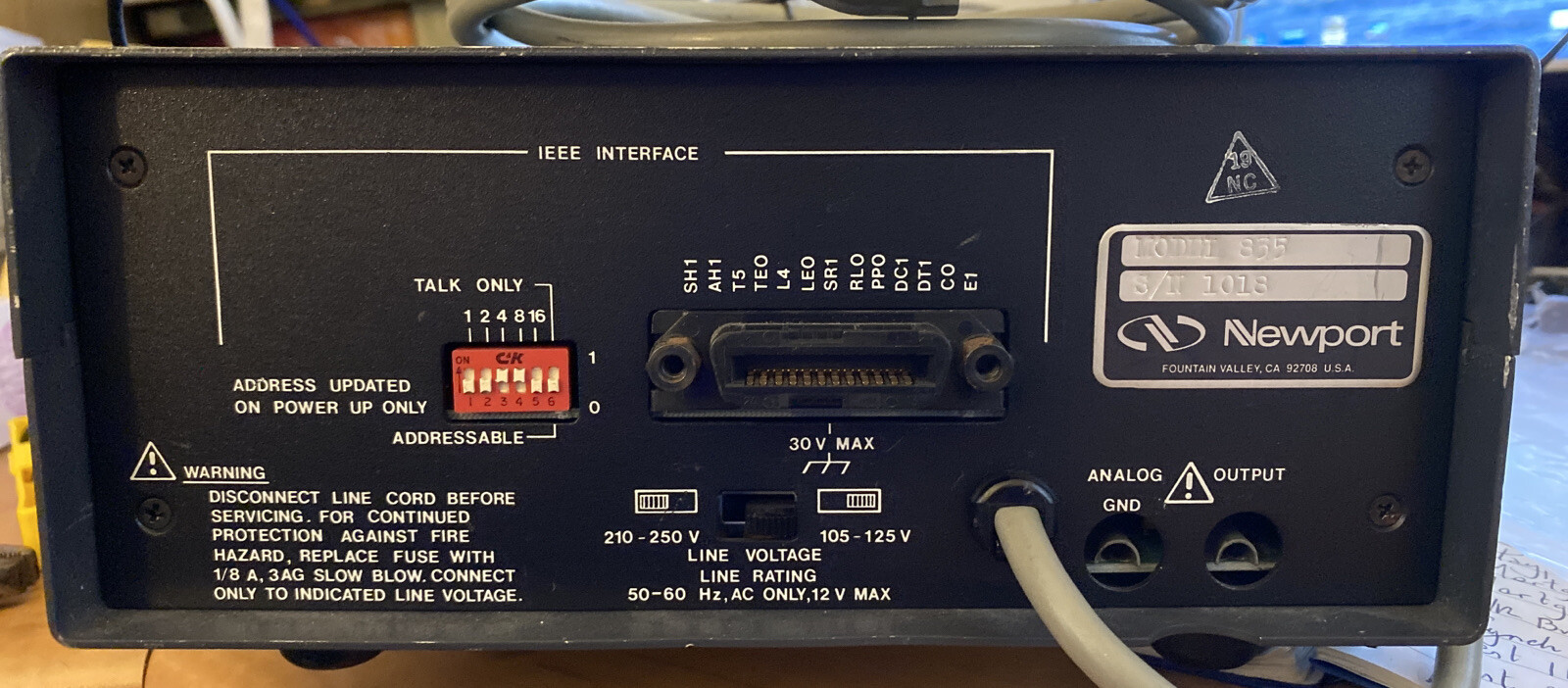Newport Analog Optical Power Meter Model 835
