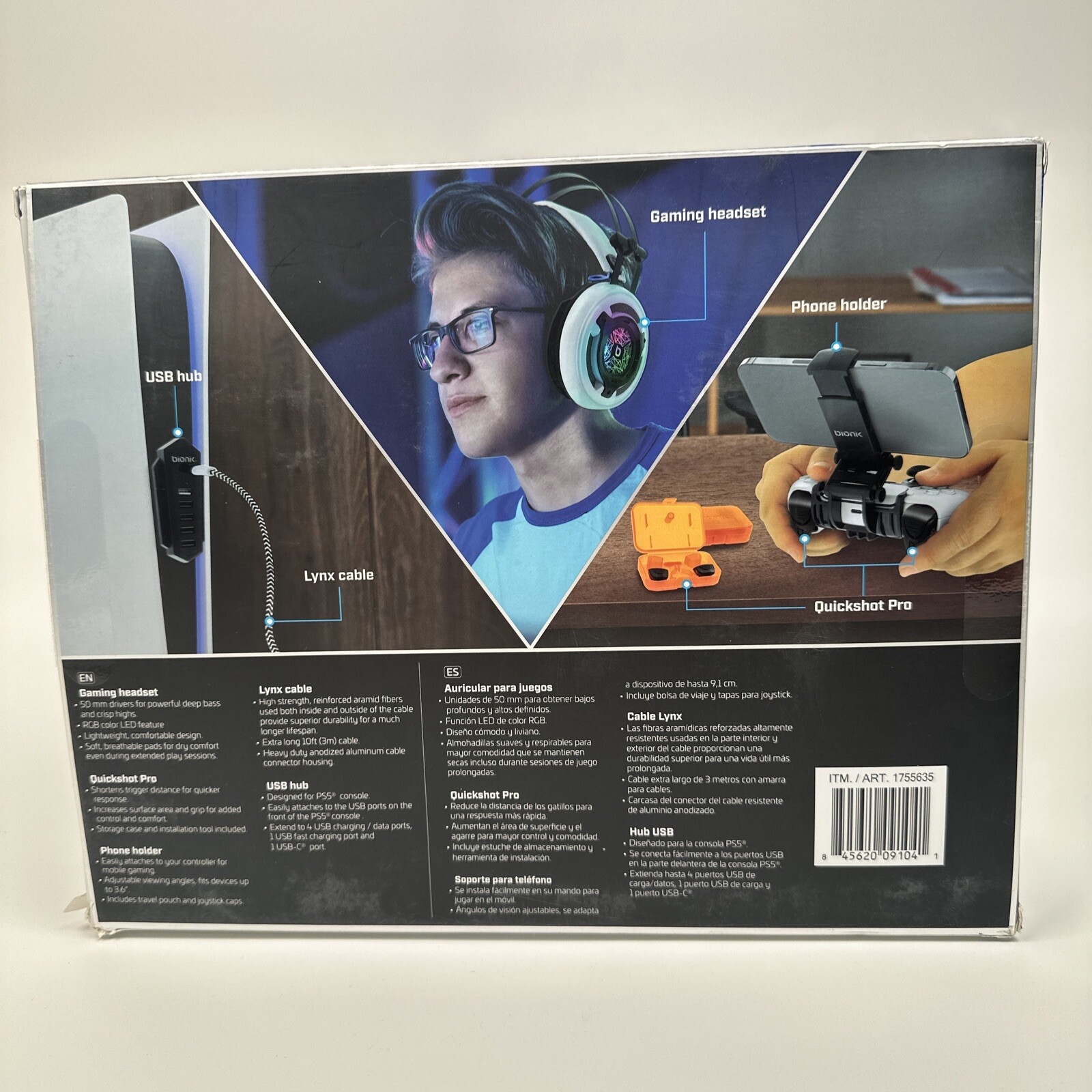 BIONIK Dreamgear for Playstation 5 Pro Kit + Open Box Missing Lynx Cable