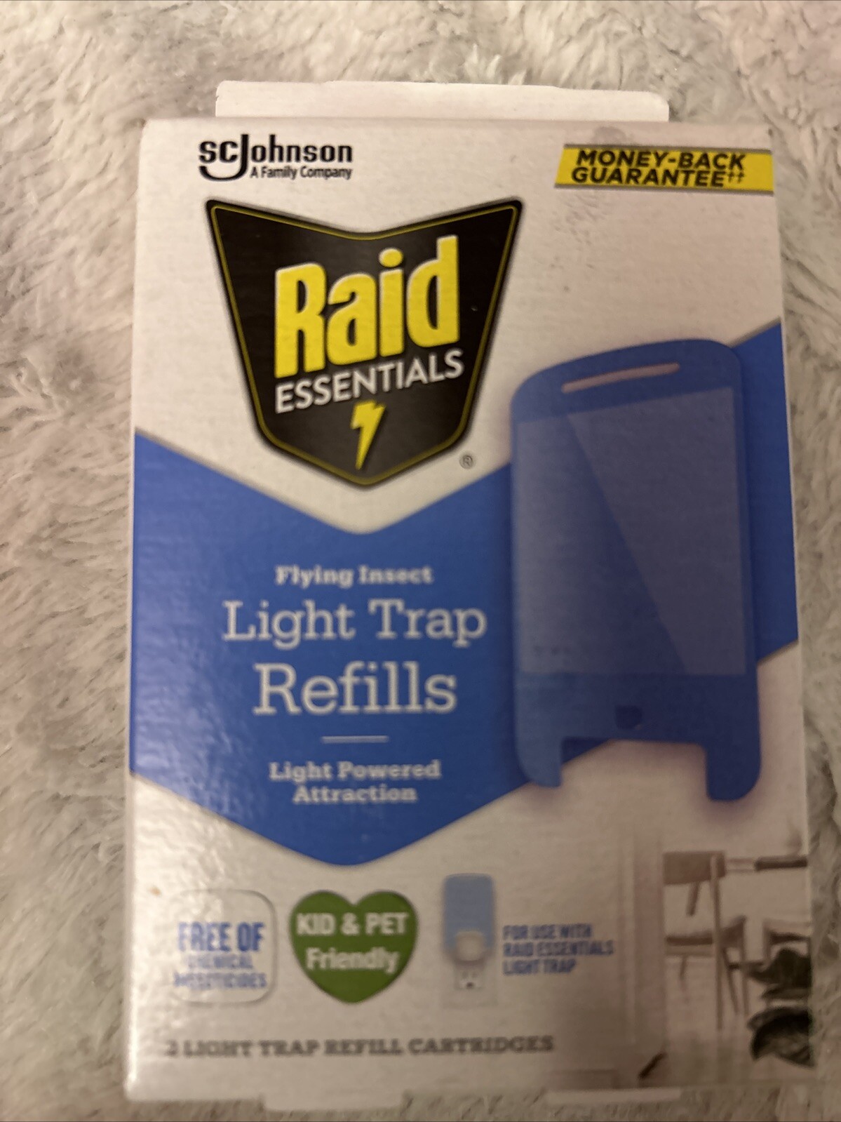 Raid Essentials Flying Insect Light Trap Refills, 2 Light Trap Refill Cartridges