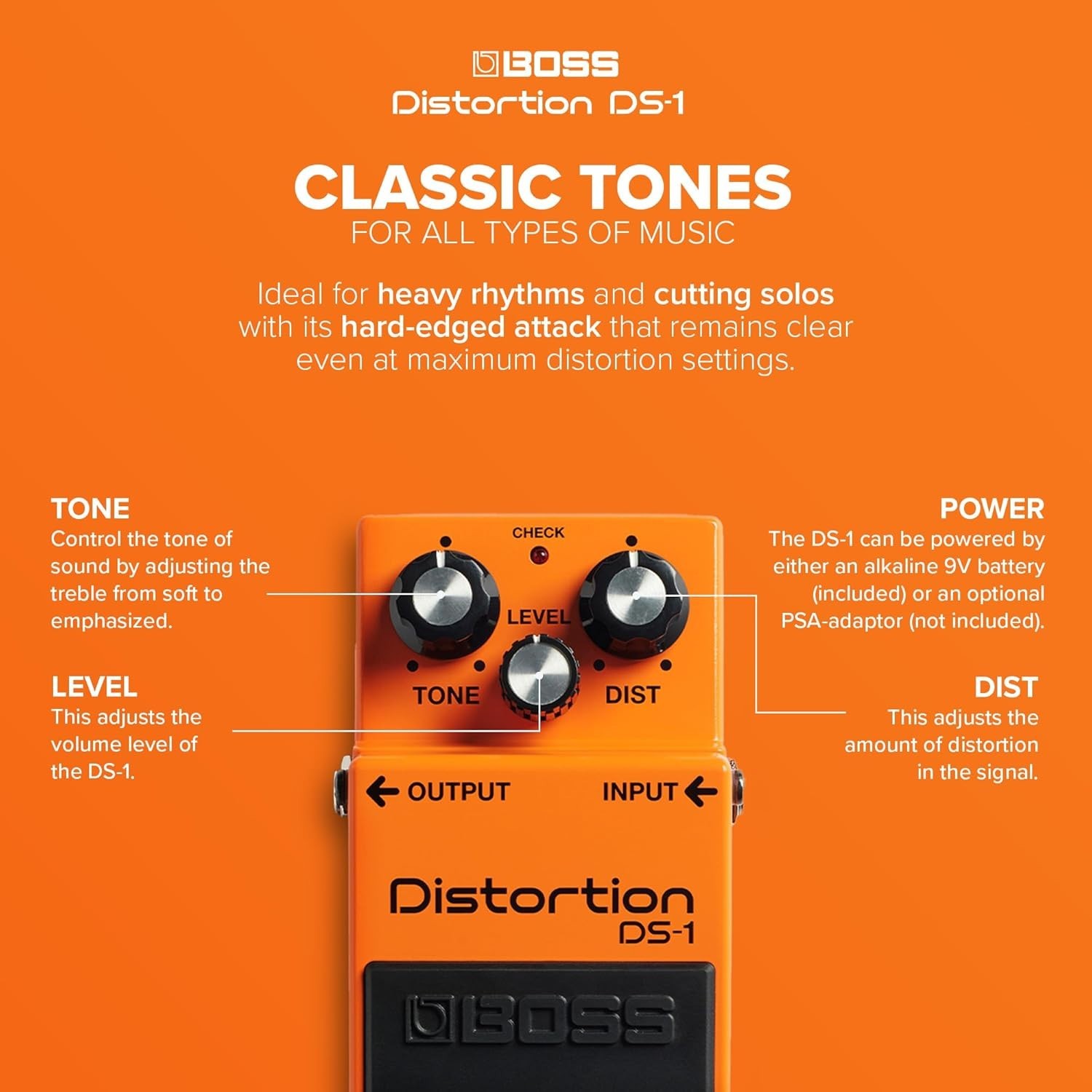 Brand New DS-1 Distortion Pedal Compact