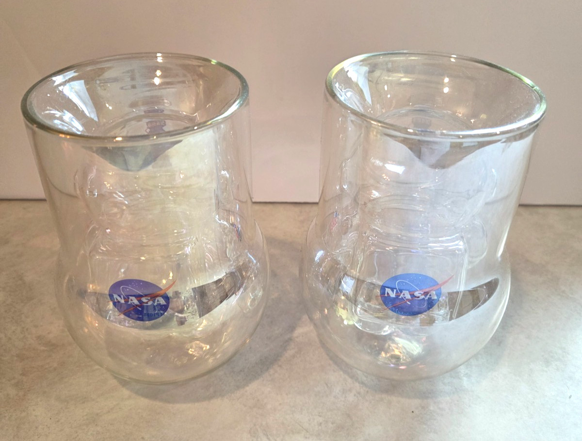 Dragon Glassware NASA Astronaut Double Wall Iridescent Glass