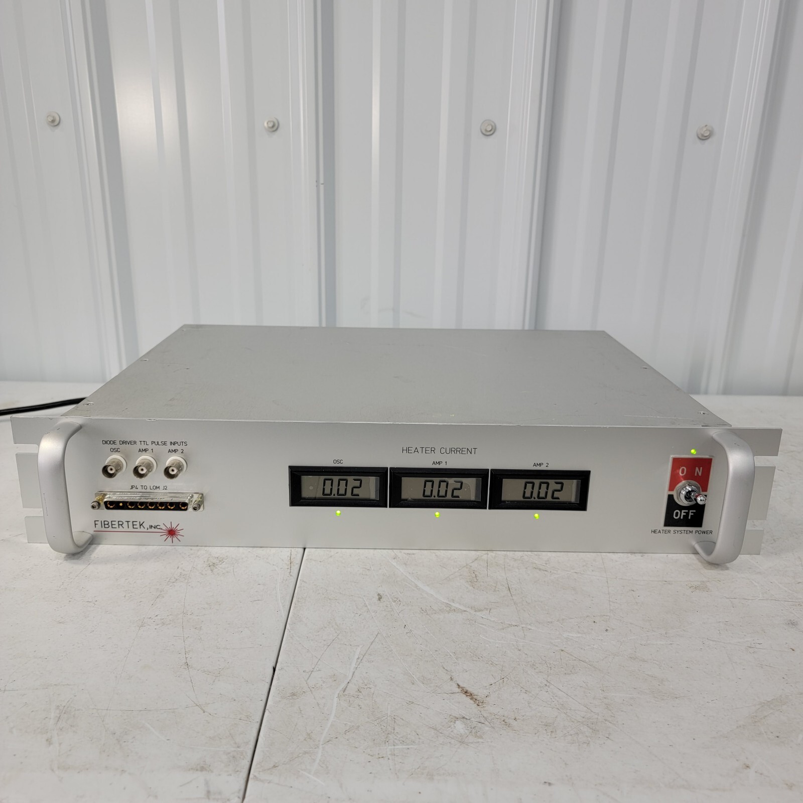 Fibertek Laser Diode Heater System Power Panel Rack Mount