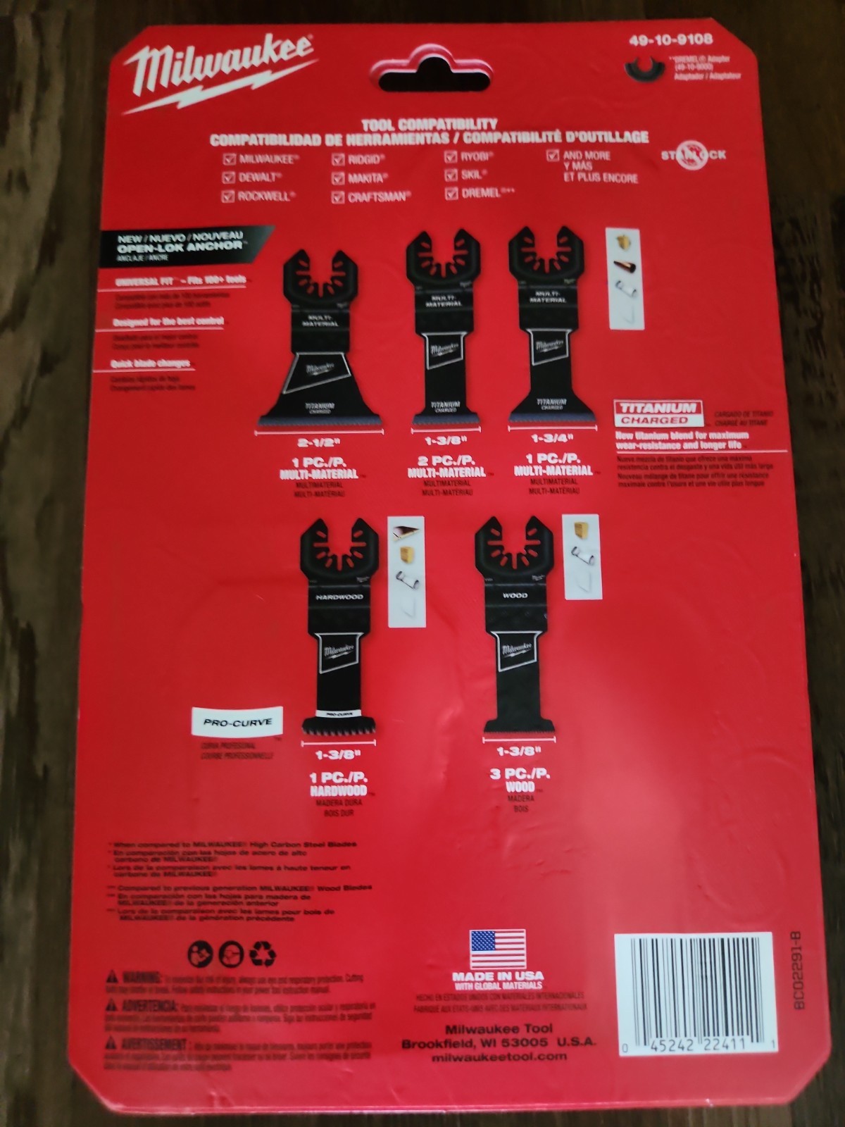 Milwaukee 49-10-9108 Multi-Tool Blades 8 Pack