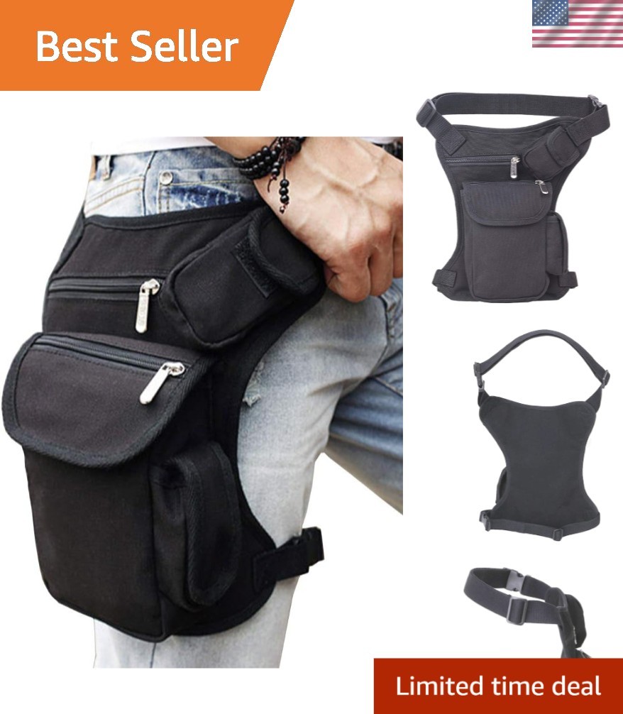 Stylish Water-Resistant Drop Leg Bag for Men & Women - 7.1" x 3.7" x 13.4"