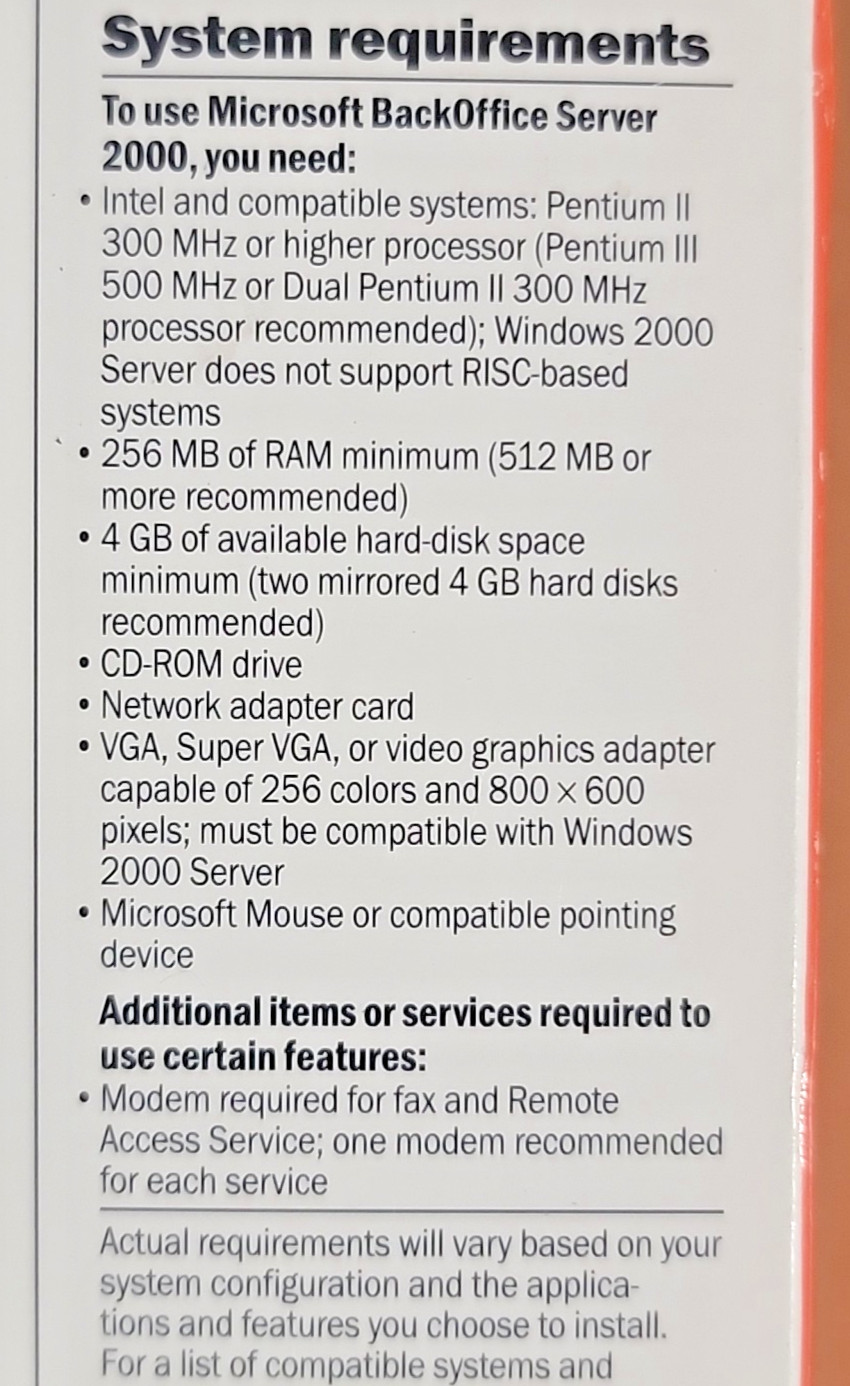Microsoft BackOffice Server 2000 - Software 5 Clients - CD 6-Disc Set & Key READ