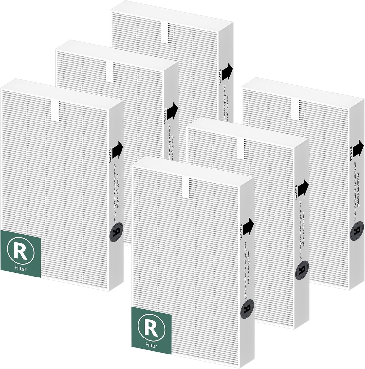6-Pack True HEPA Filter R for Honeywell HPA100/200/300/5000 Serie (HRF-R1/R2/R3)